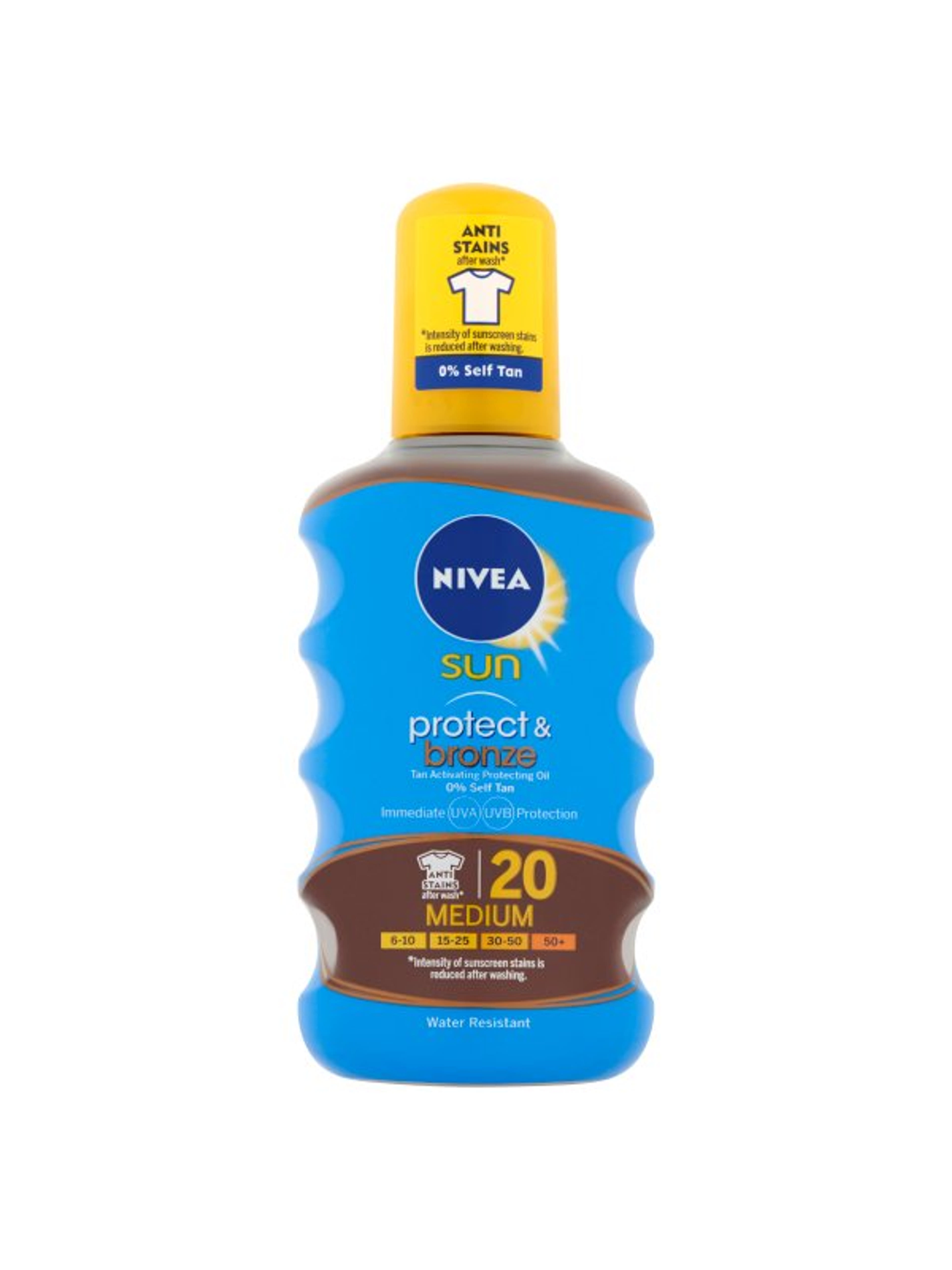 NIVEA SUN Protect & Bronze Barnulást Támogató Napolaj Spray FF30 - 200 ml