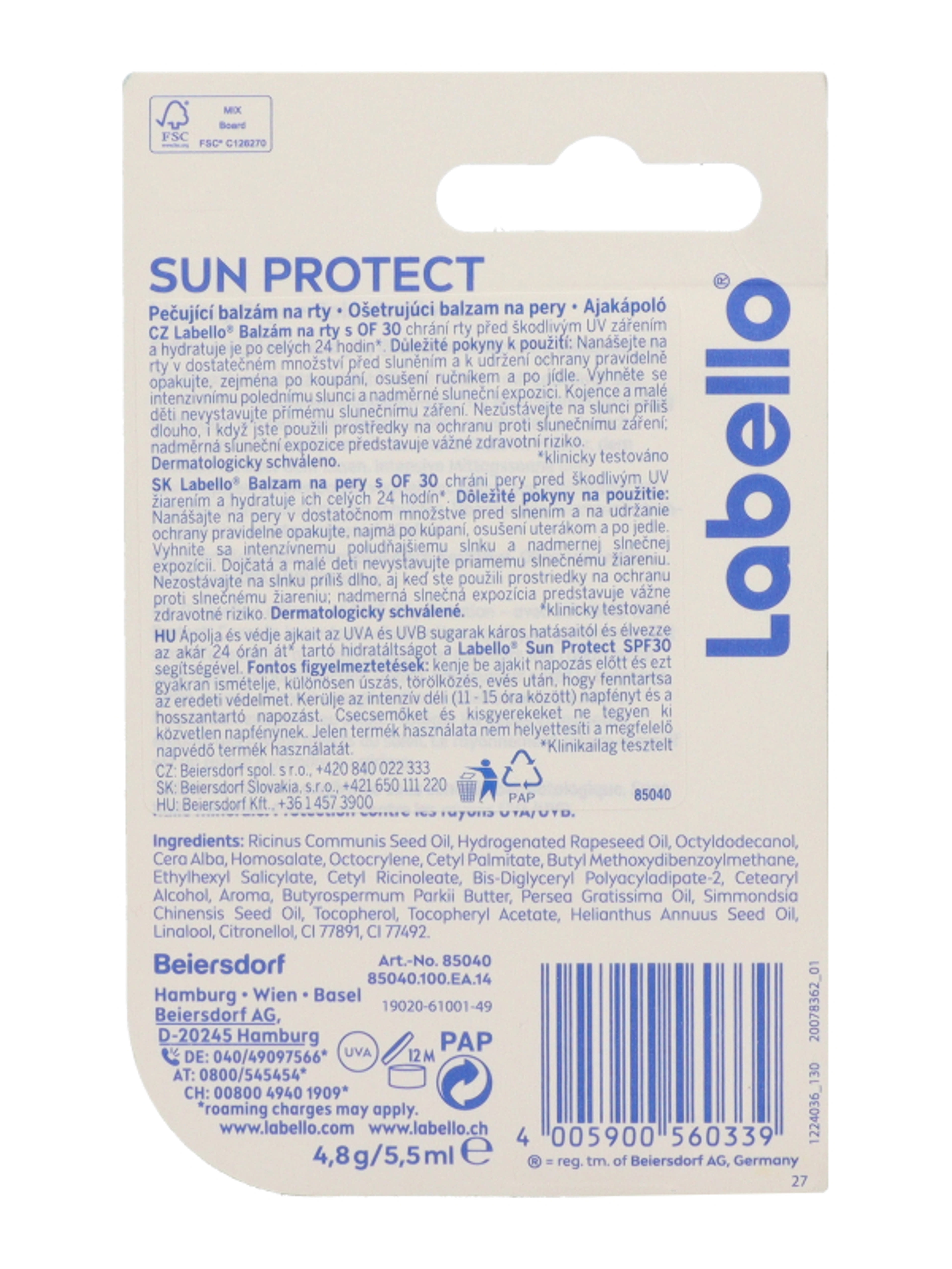 Labello Sun Protect FF30 ajakápoló - 4,8 g-6