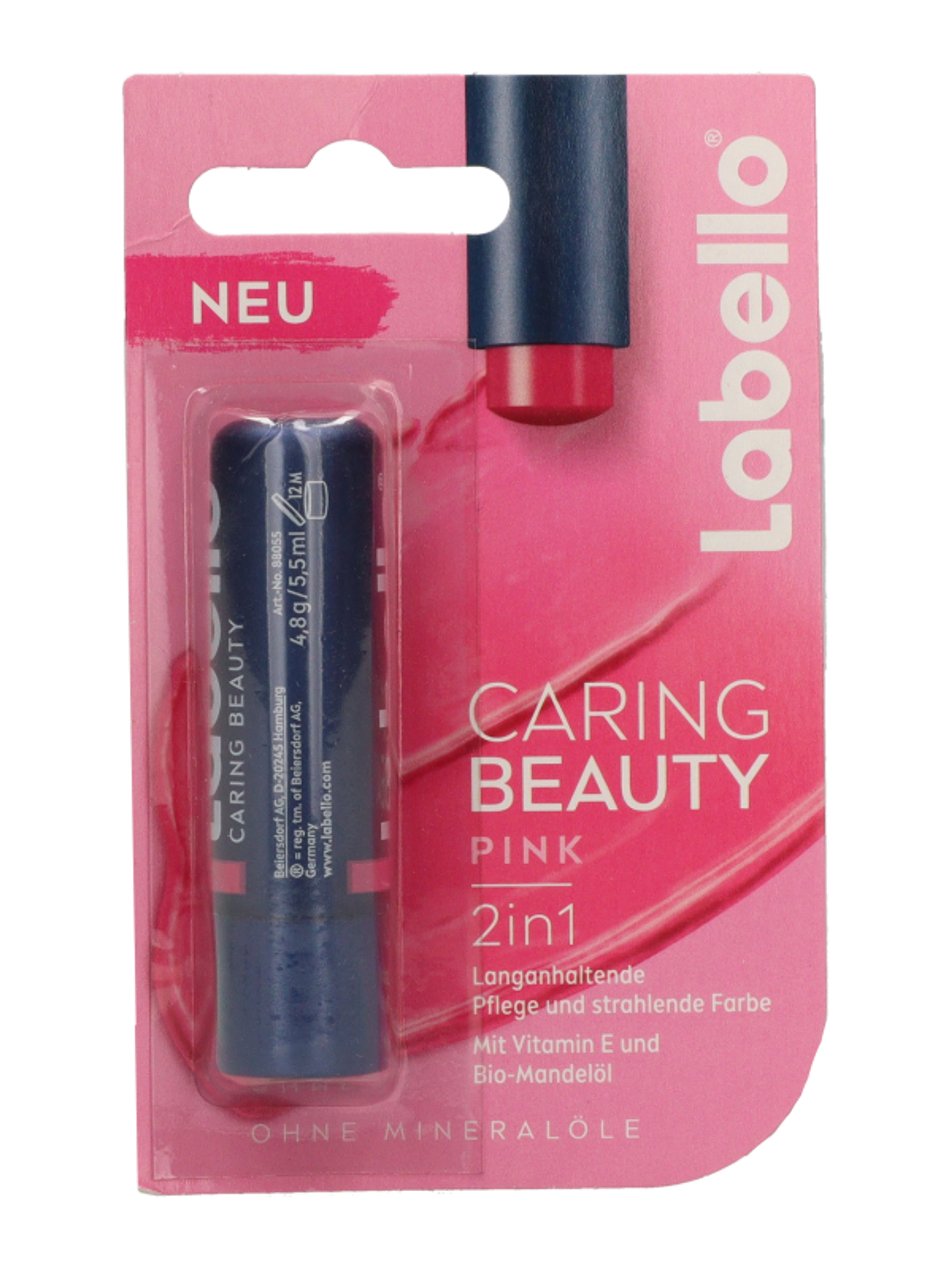 Labello Caring Beauty Pink színezett ajakápoló - 4,8 g-3