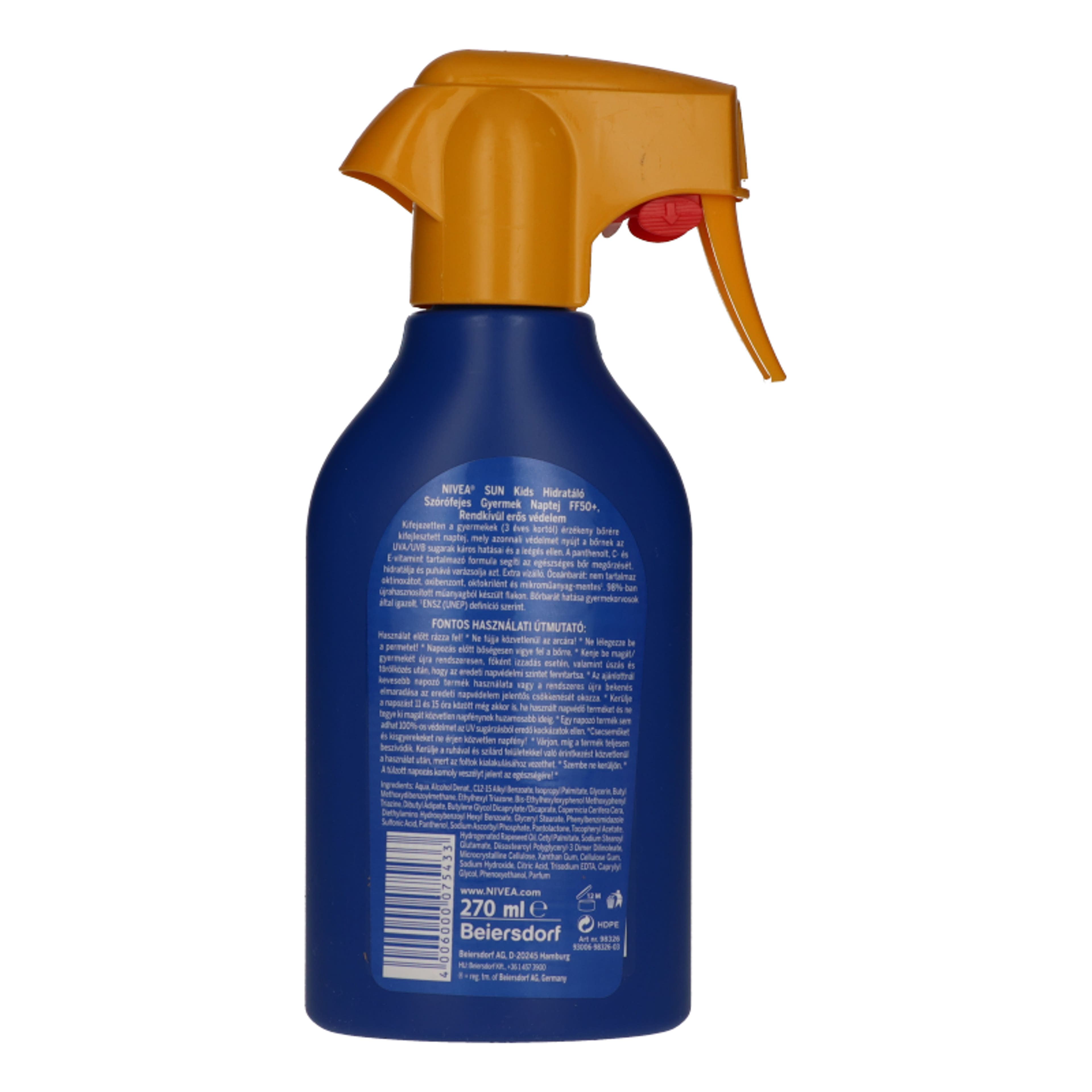 Nivea Sun Kids hidratáló szórófejes gyermeknaptej F50+ - 270 ml-6