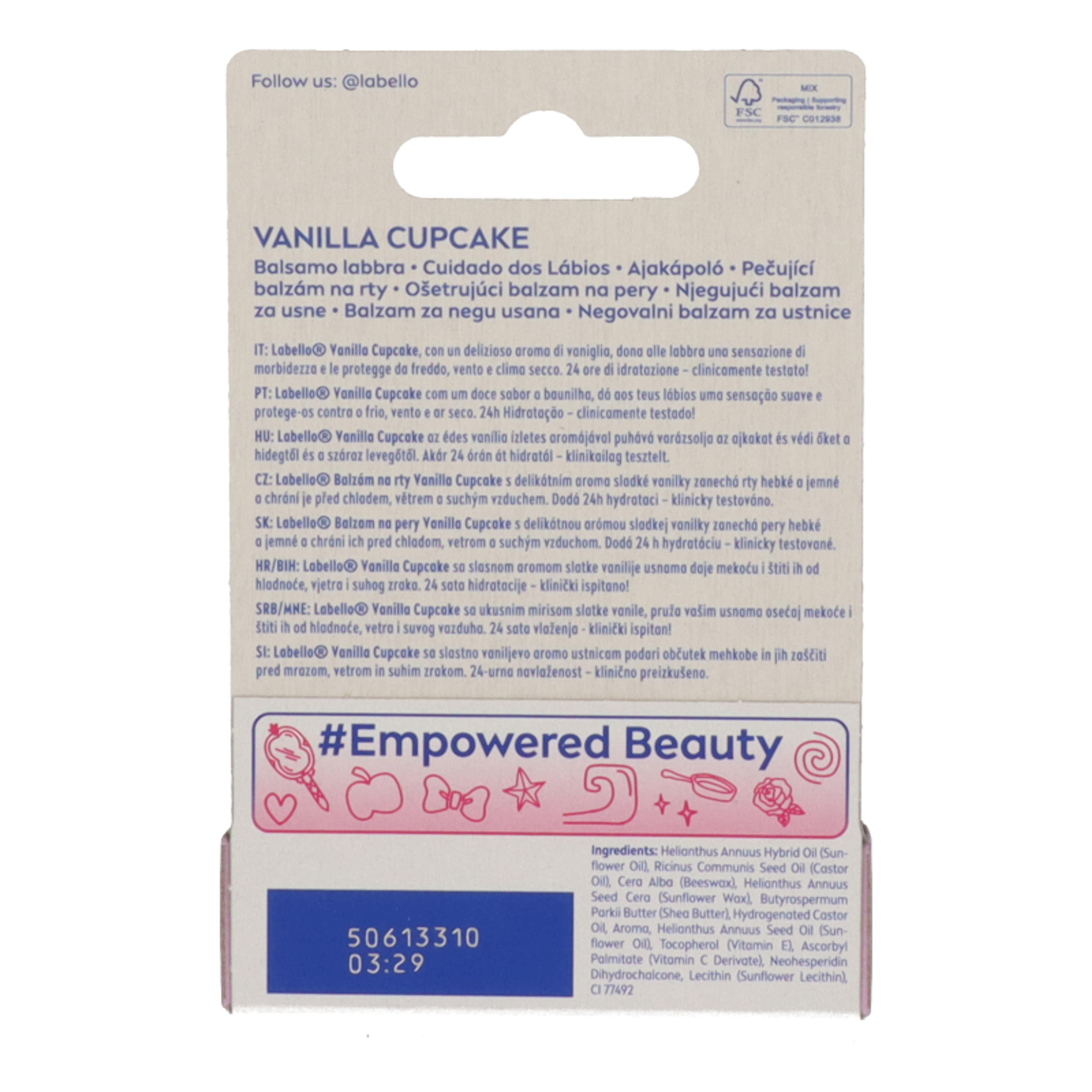 Labello® Vanilla Cupcake Disney Belle ajakápoló - 1 db-5