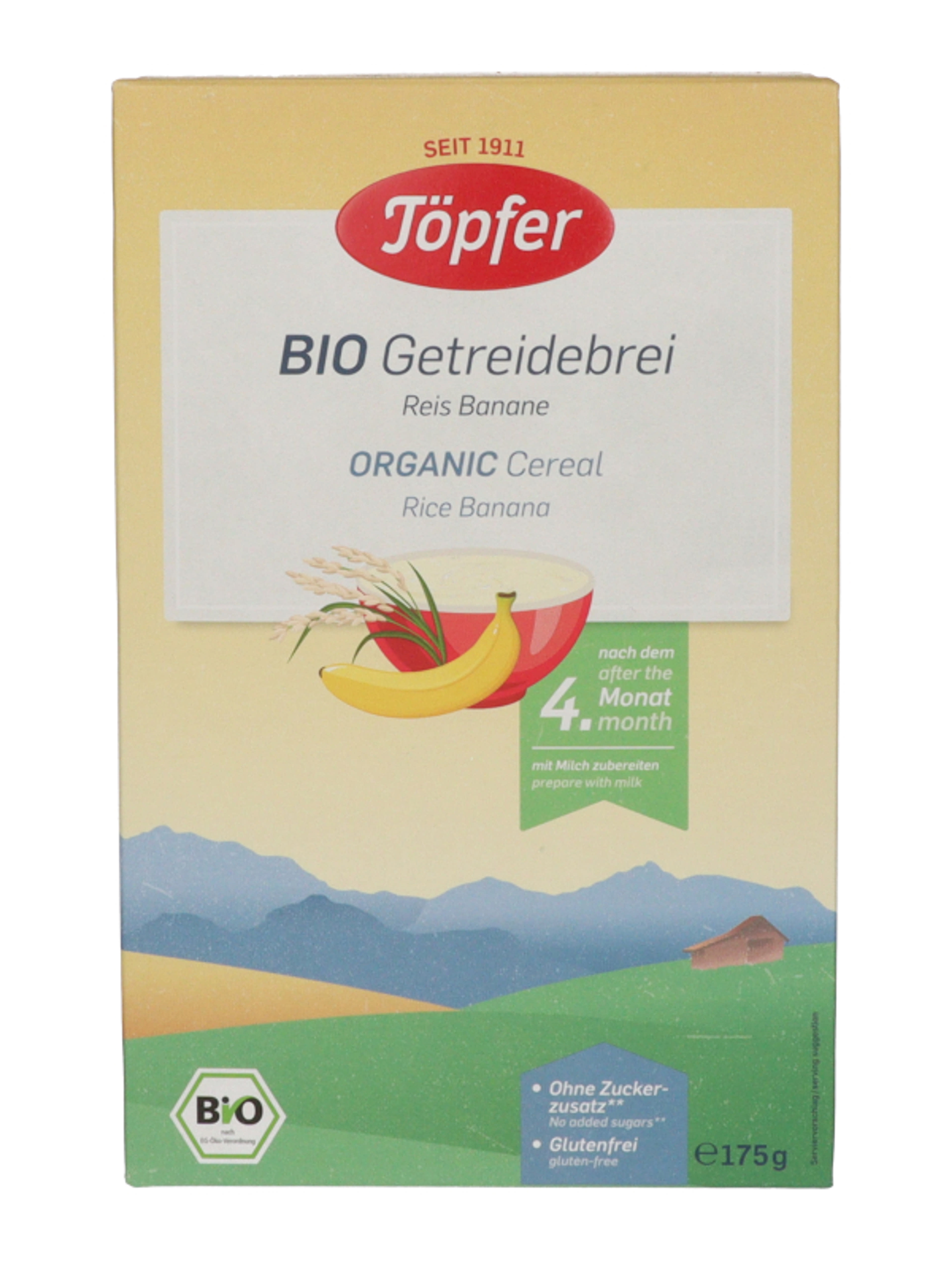 Töpfer Bio agluténmentes gabonapép banánnal 4 hónapos kortól - 175 g