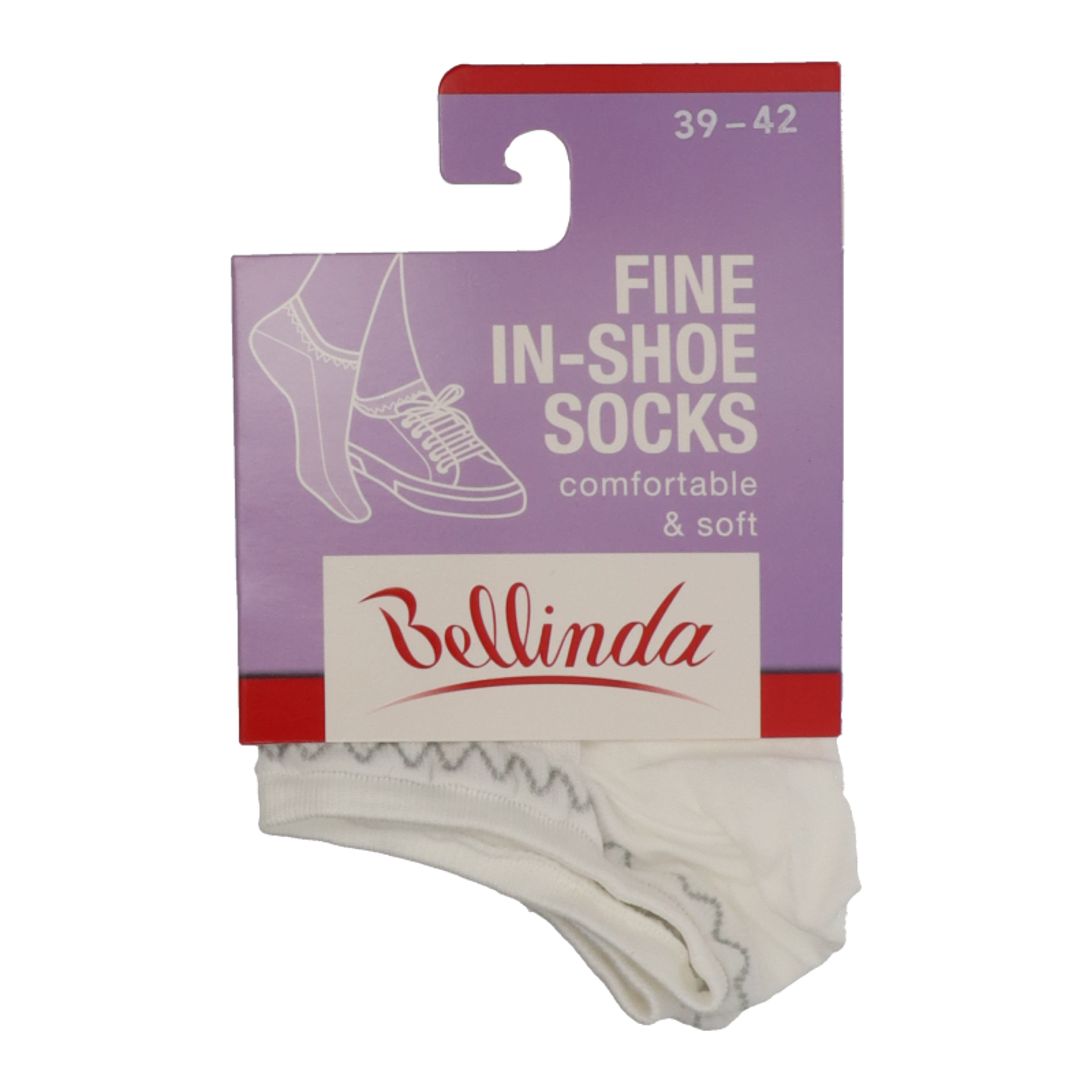 Bellinda Fine In-Shoe Fehér 39-42 Női Zokni - 1 pár-4