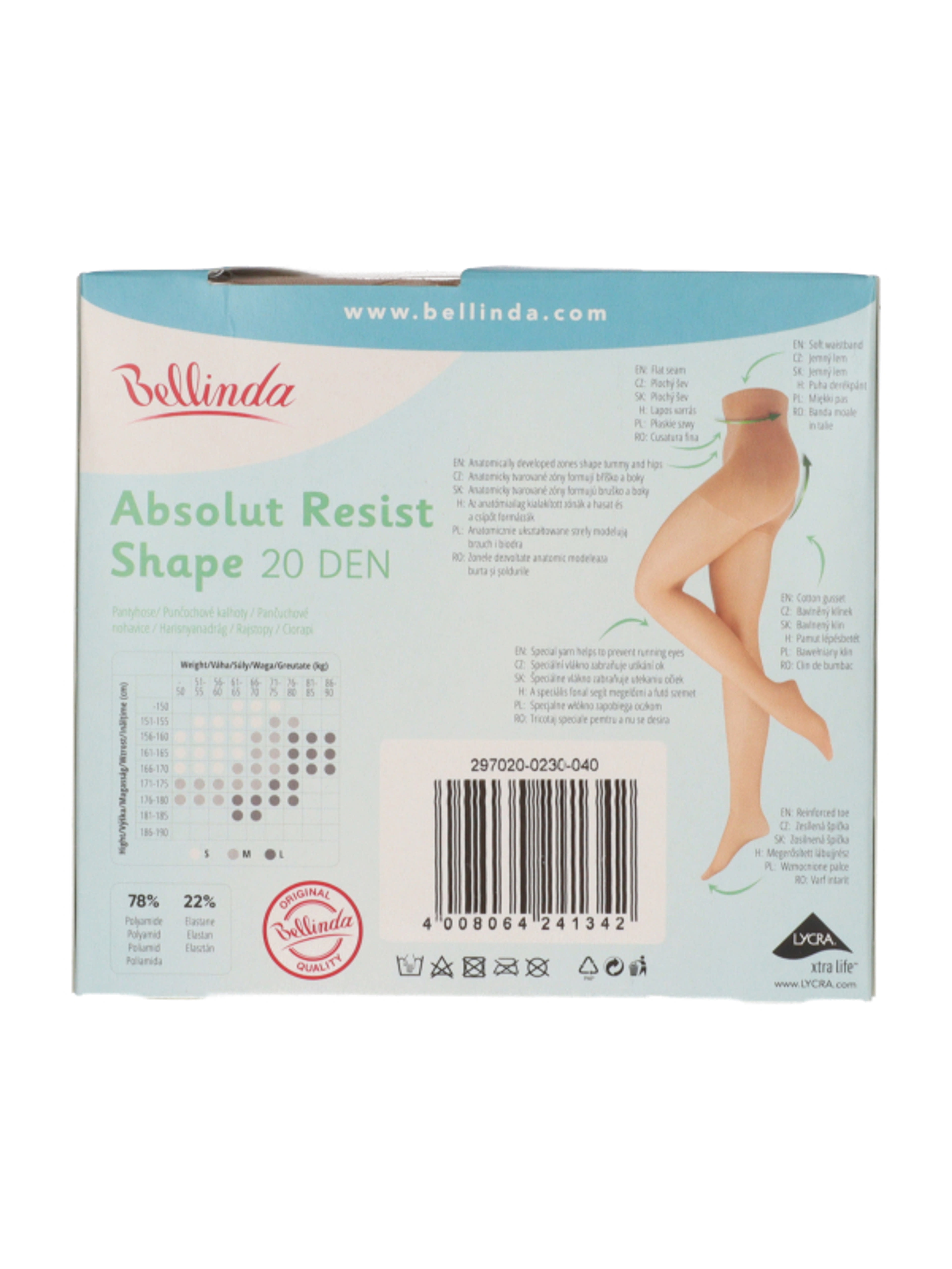 Bellinda Absolut Resist Shape harisnya /amber S   - 1 db-5