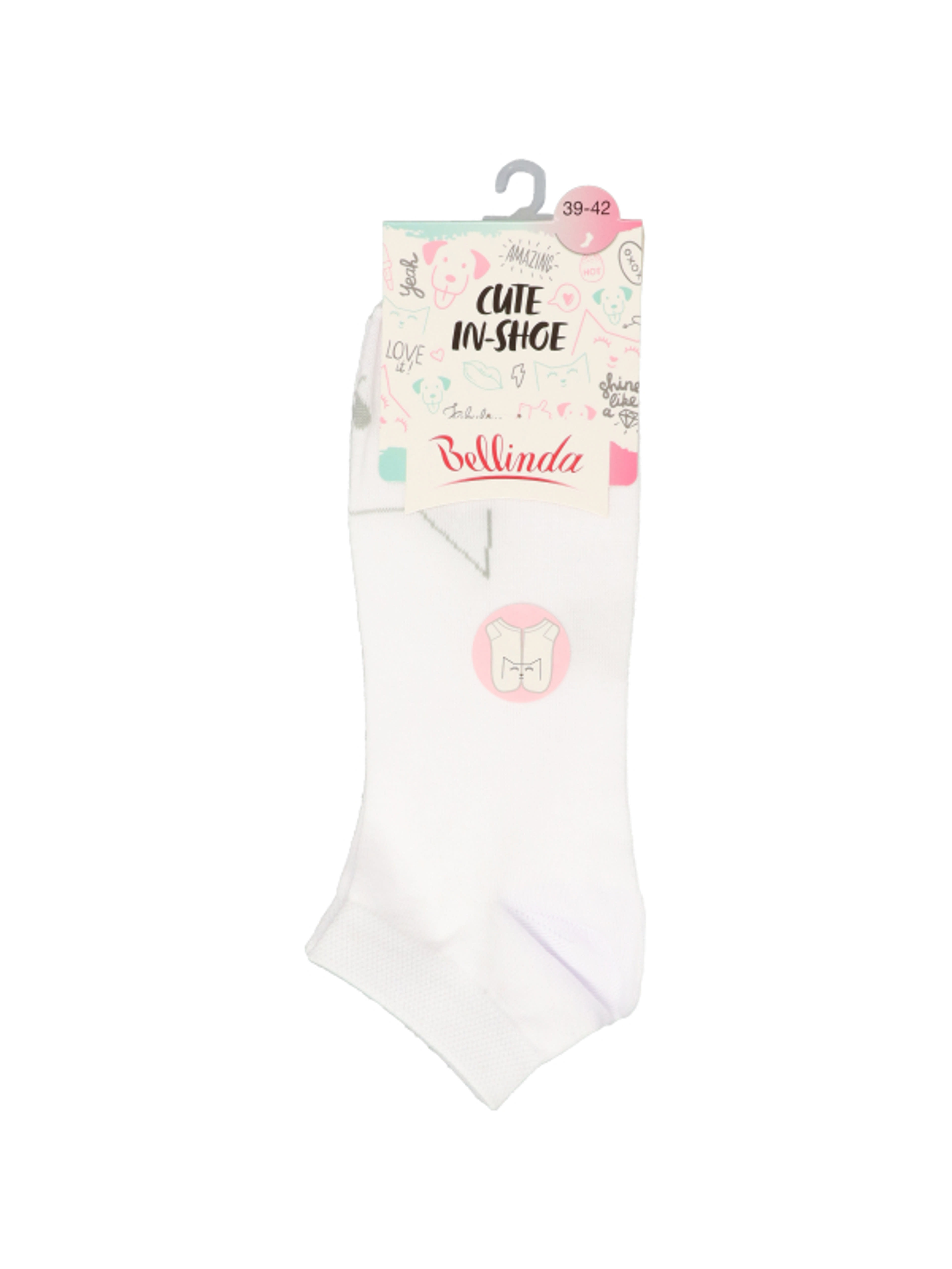 Bellinda Cute In-Shoe zokni, fehér 39-42 - 1 db