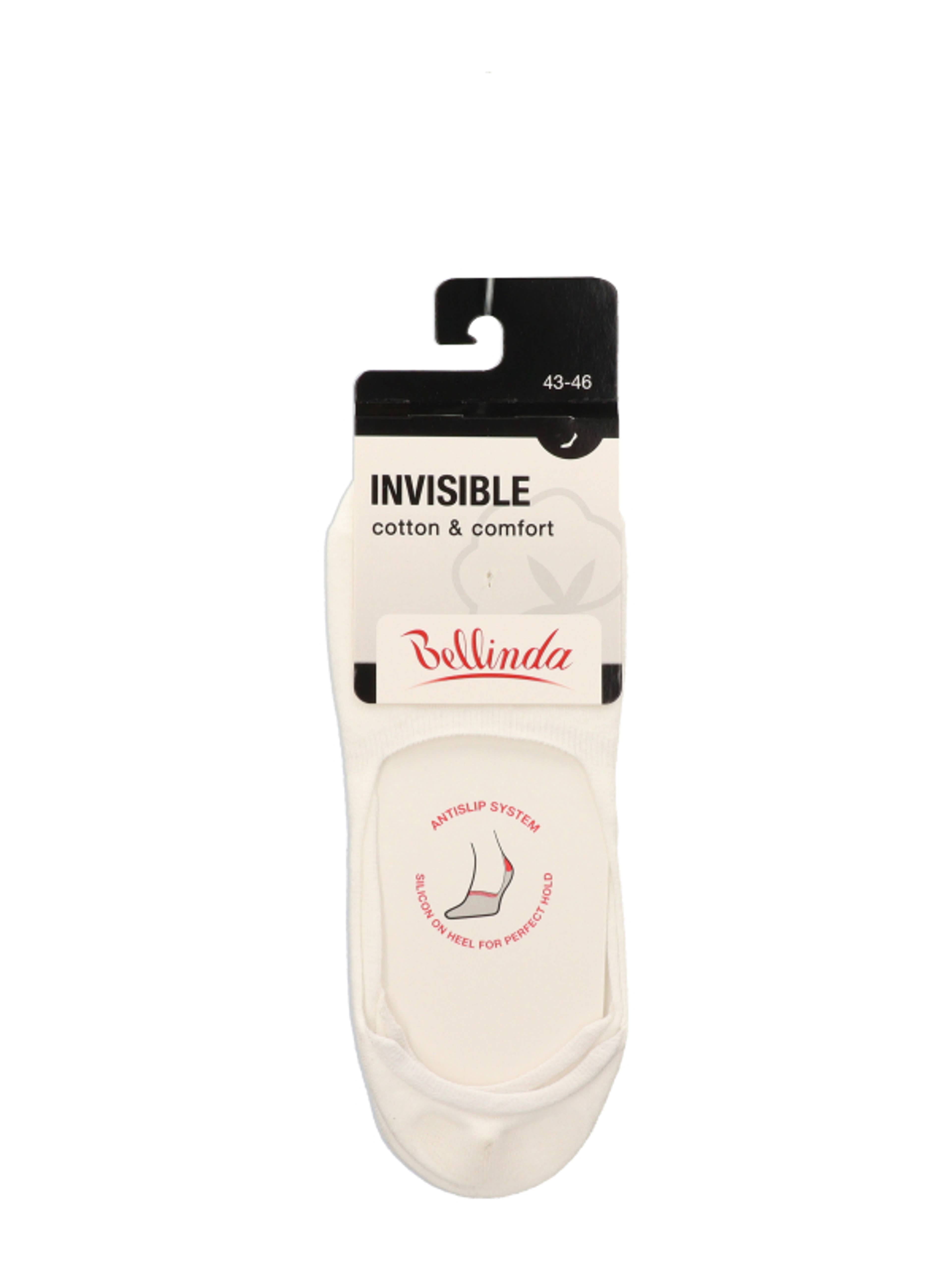 Bellinda Invisible női zokni fehér 43-46 - 1 db-1