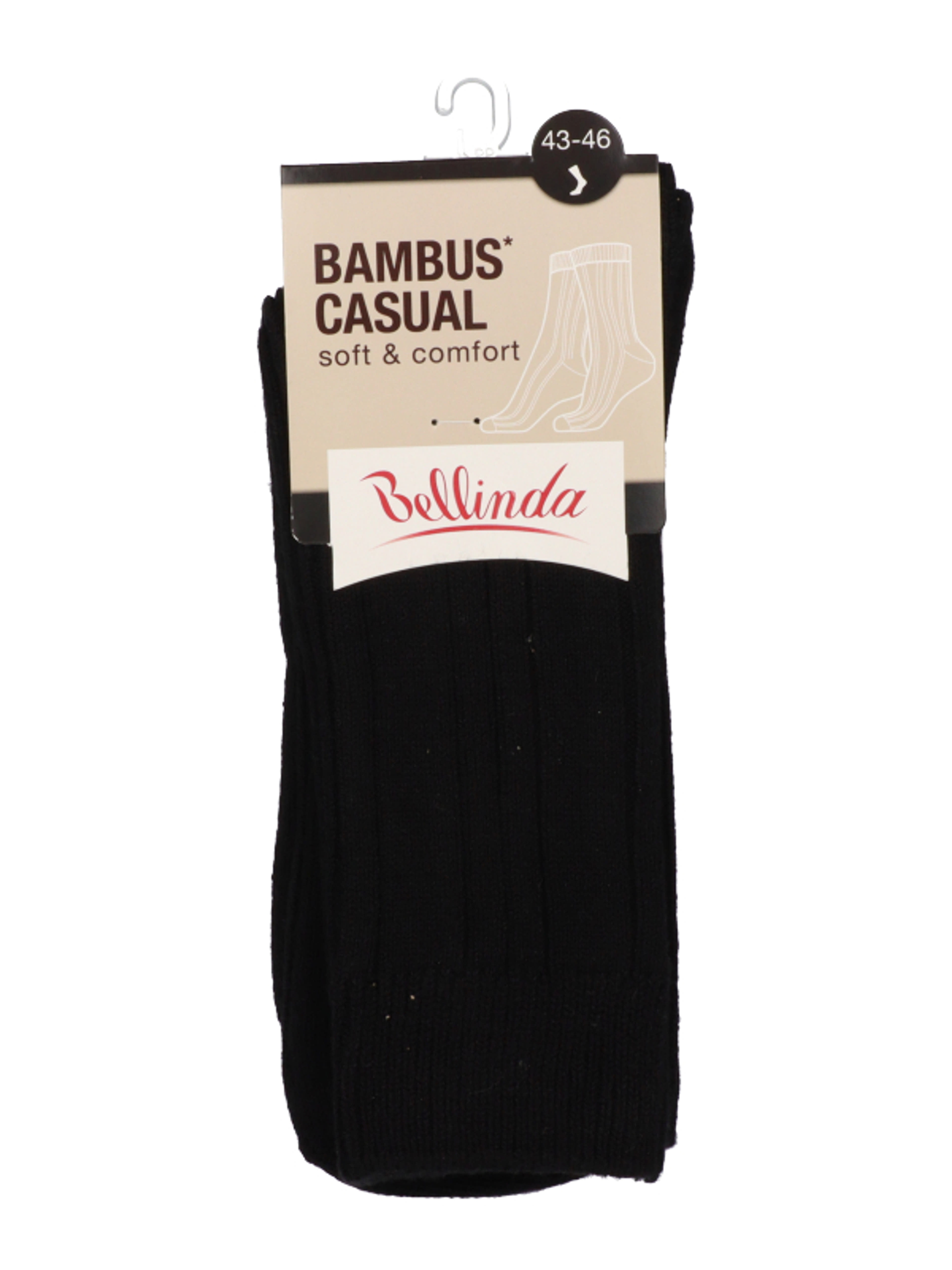 Bellinda Bambus Casual unisex zokni /fekete 43-46 - 1 db
