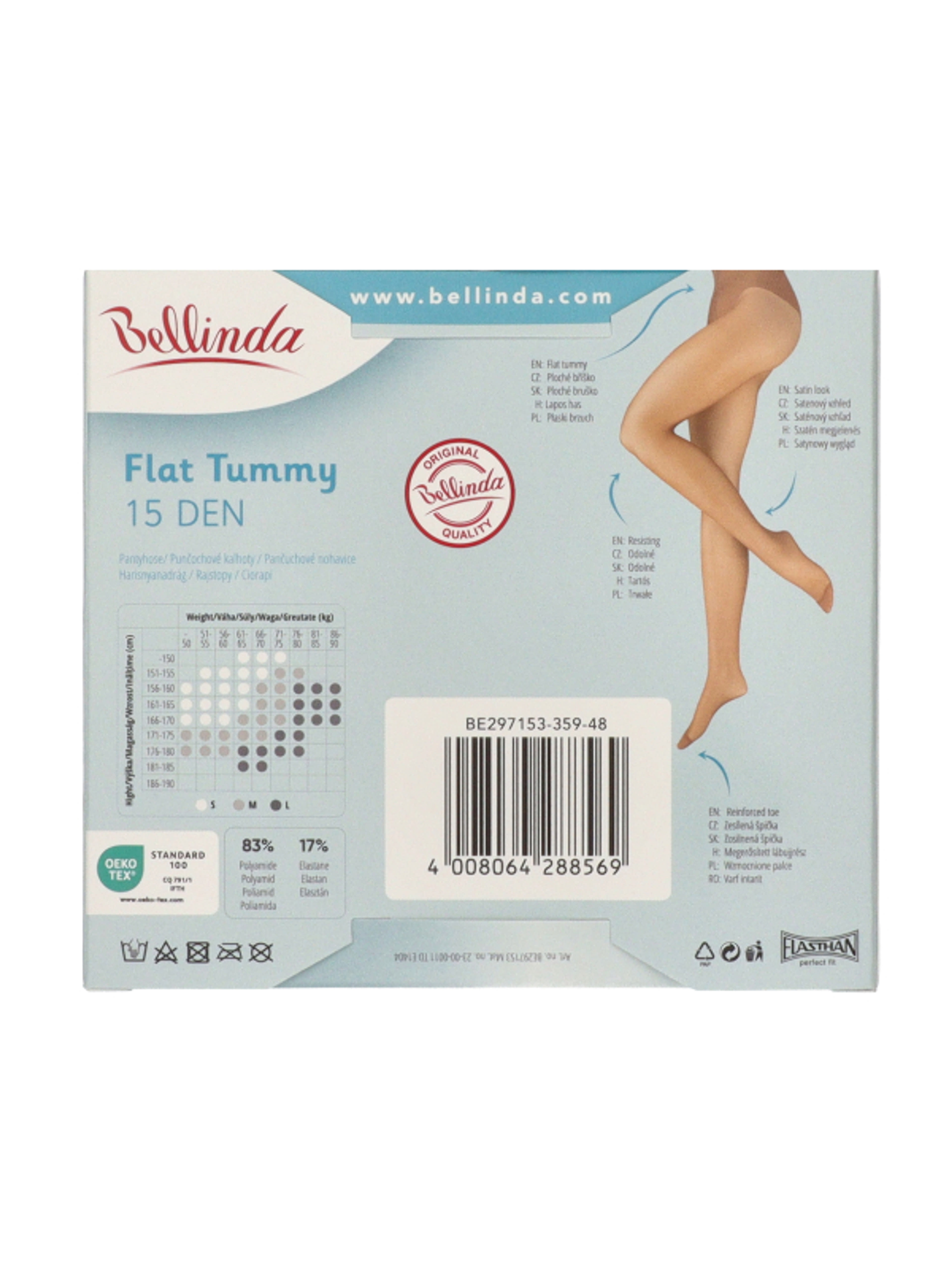 Bellinda Flat Tummy harisnya 15Den /testszínű L - 1 db-5