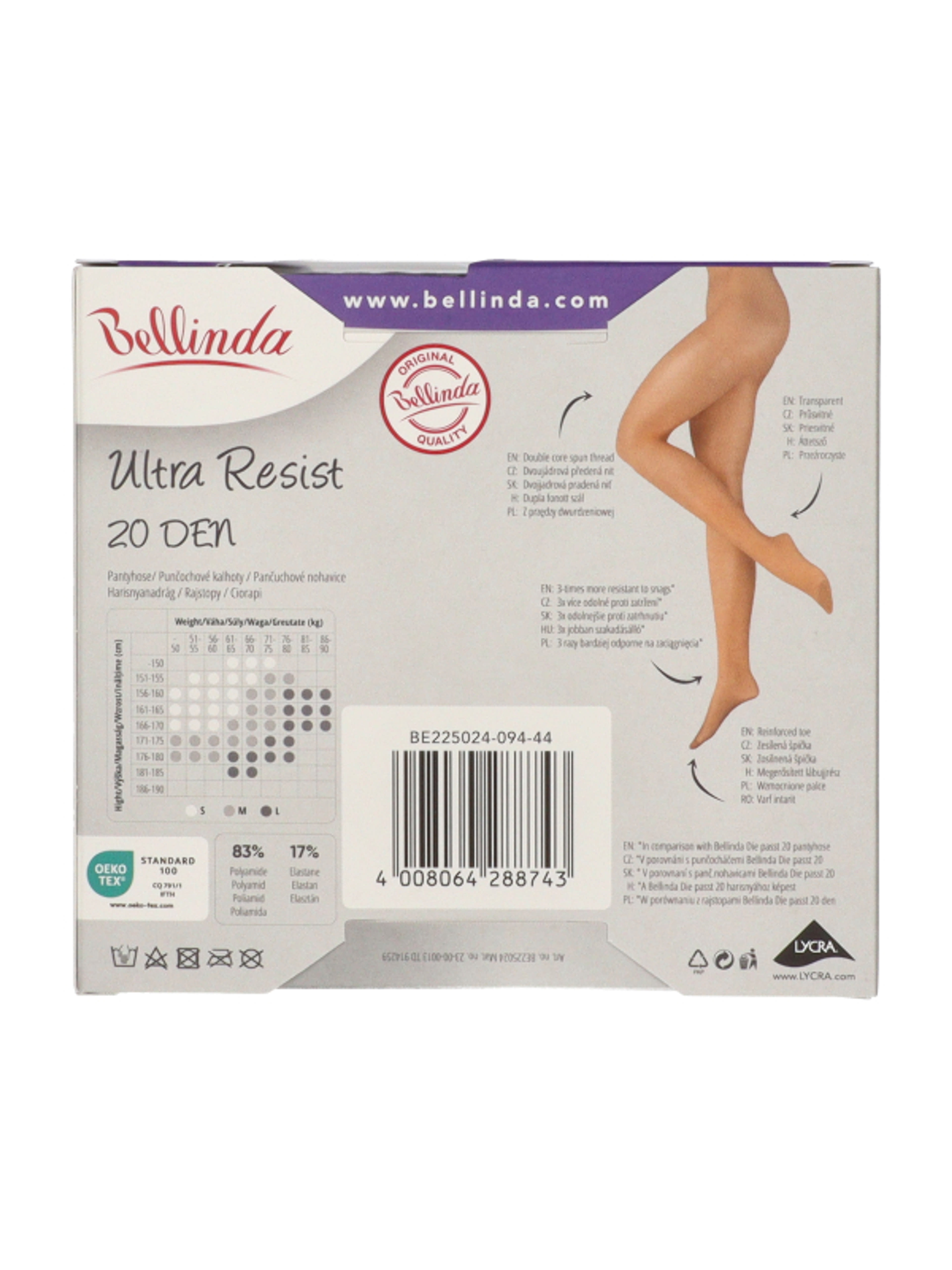 Bellinda Ultra Resist harisnya 20Den /fekete M - 1 db-6