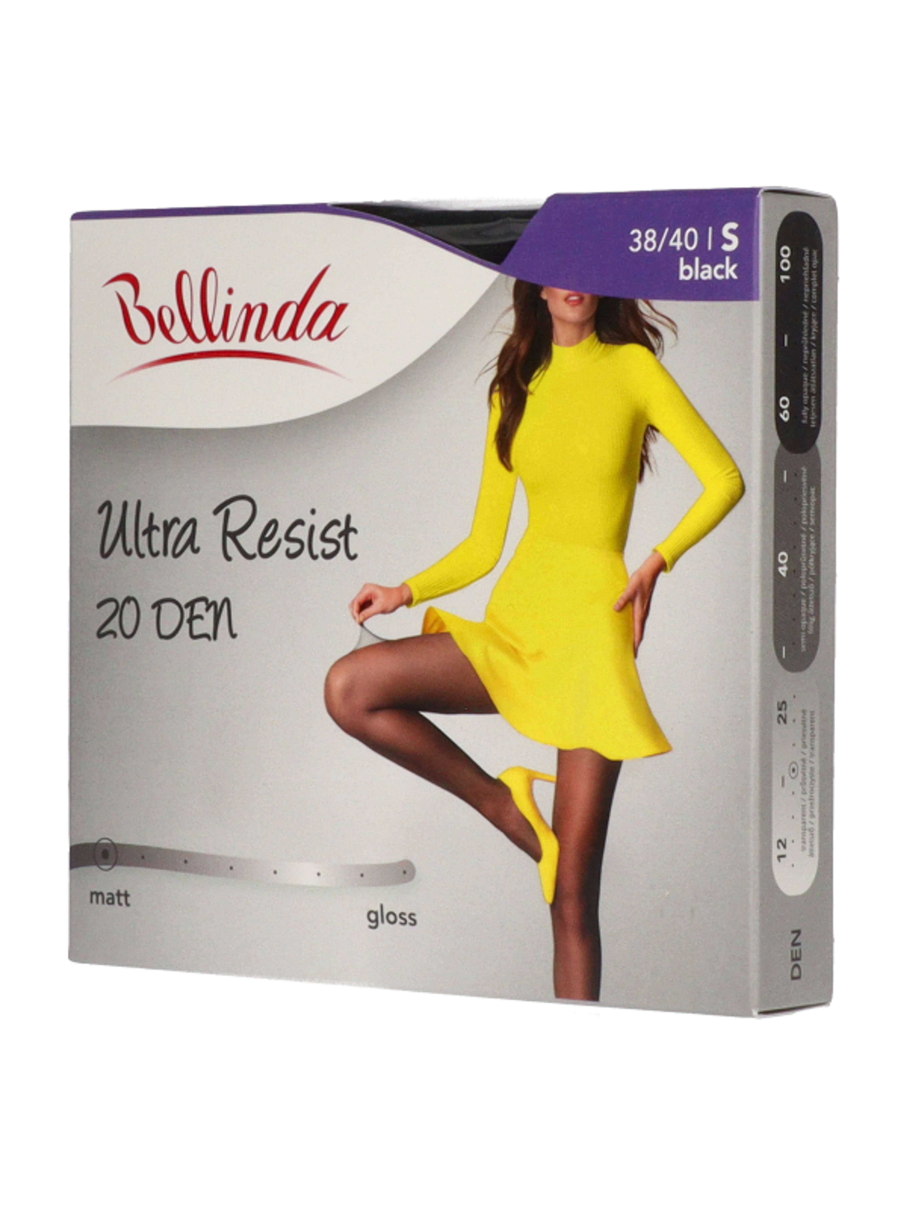 Bellinda Ultra Resist harisnya 20Den /fekete S - 1 db-5