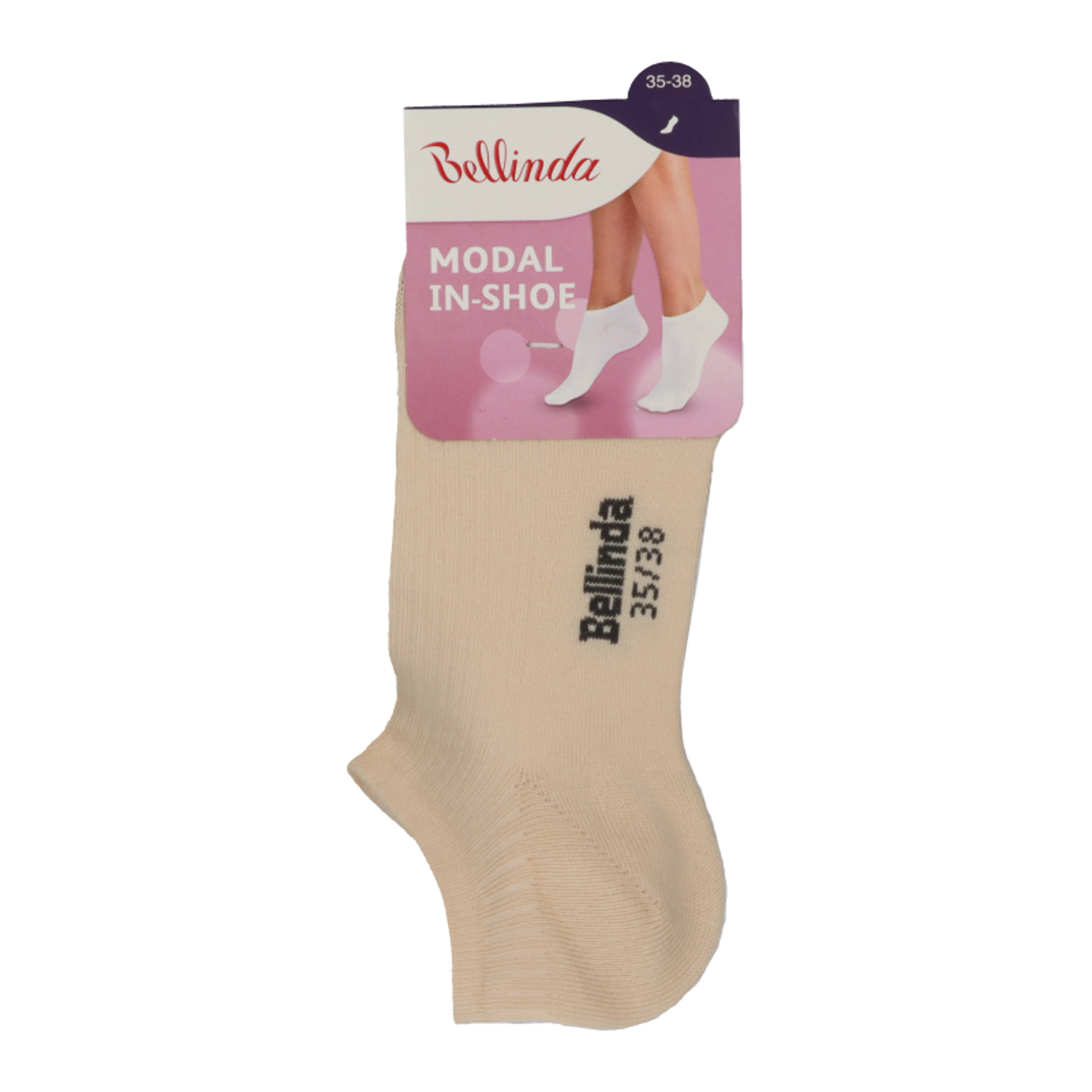 Bellinda In-Shoe Modal női zokni /fekér 35-38 - 1 db-3