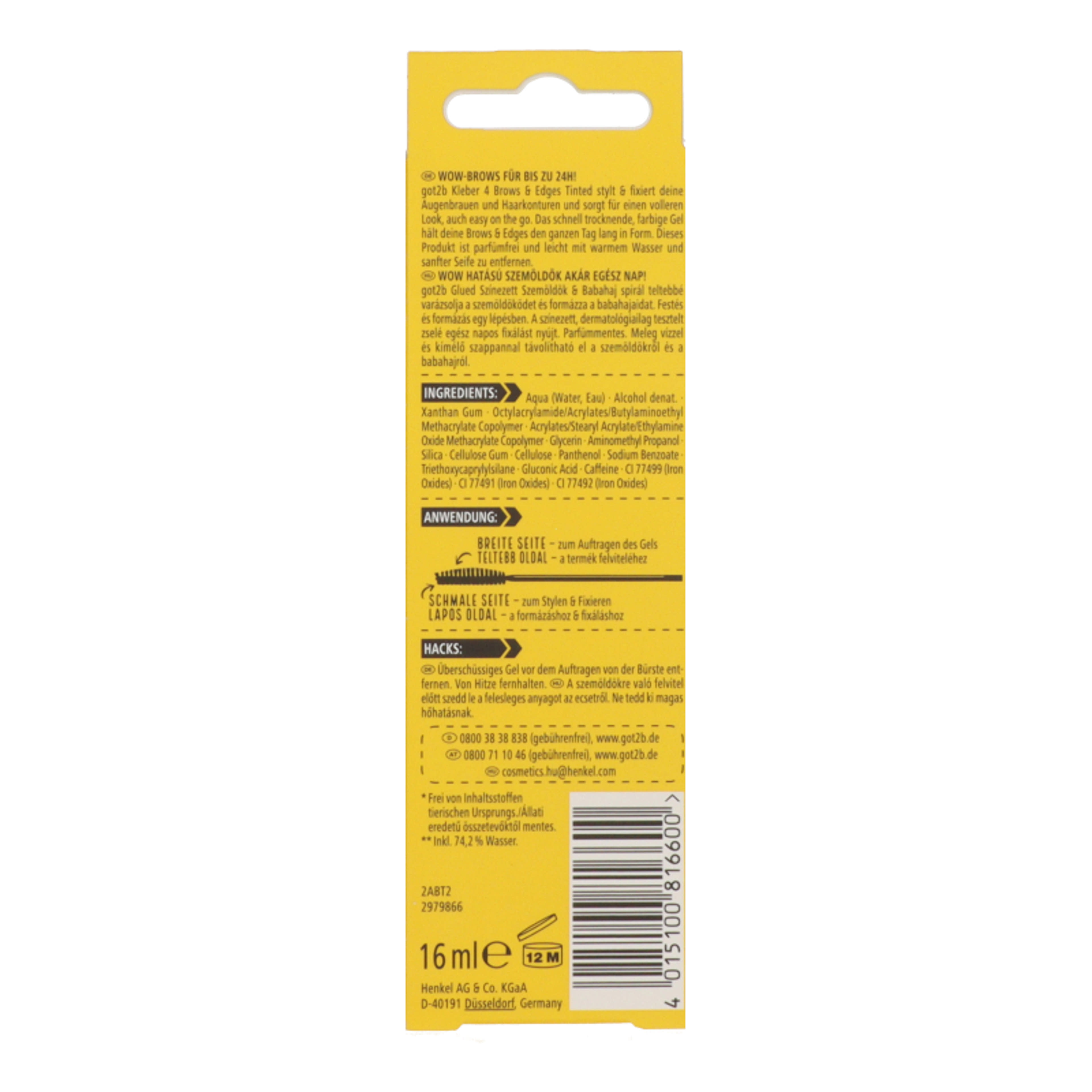 Got2b Glued színezett szemöldök & babahaj spirál - 16 ml-4