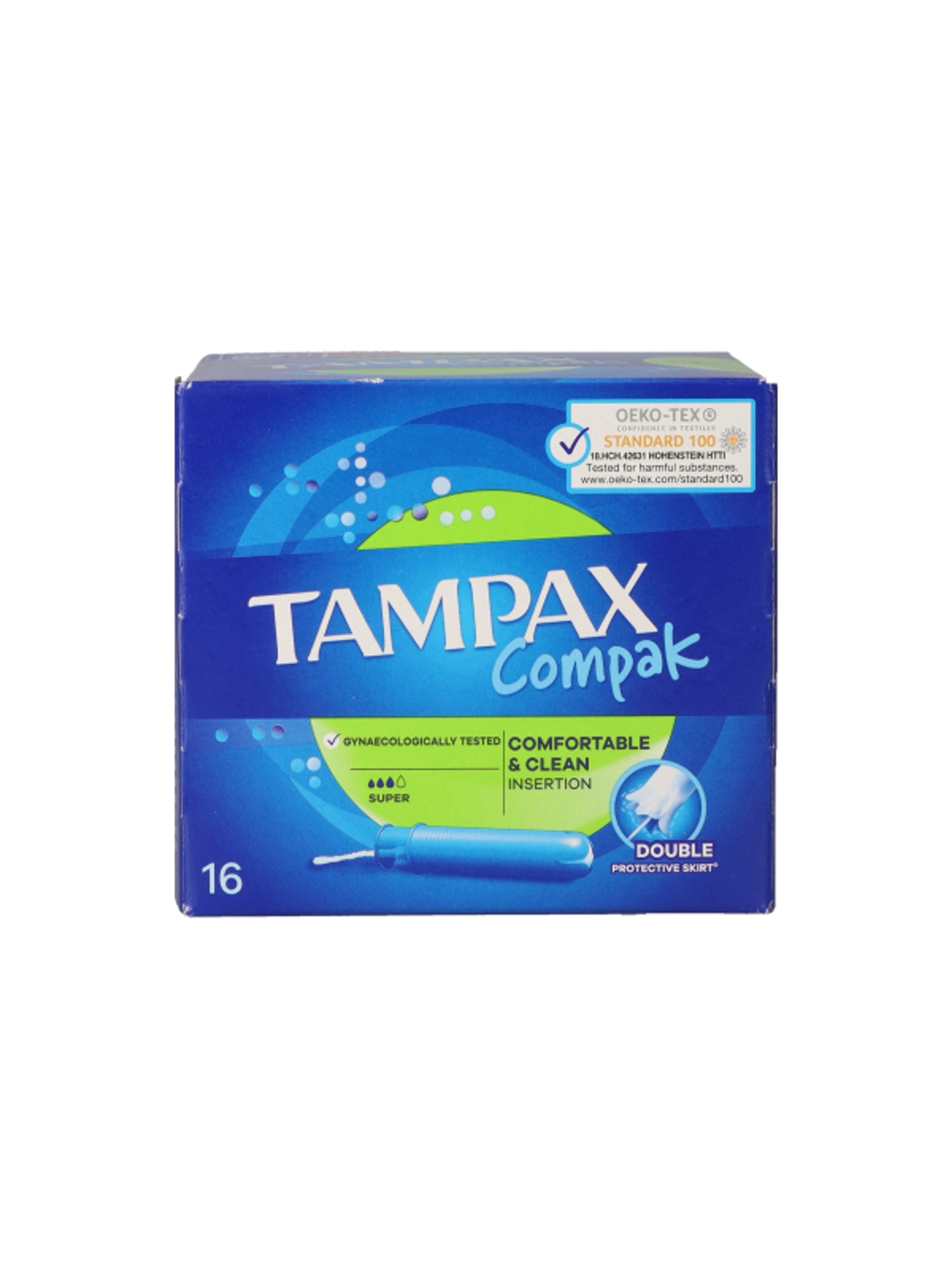 Tampax Super Compak tampon applikátorral - 16 db-7