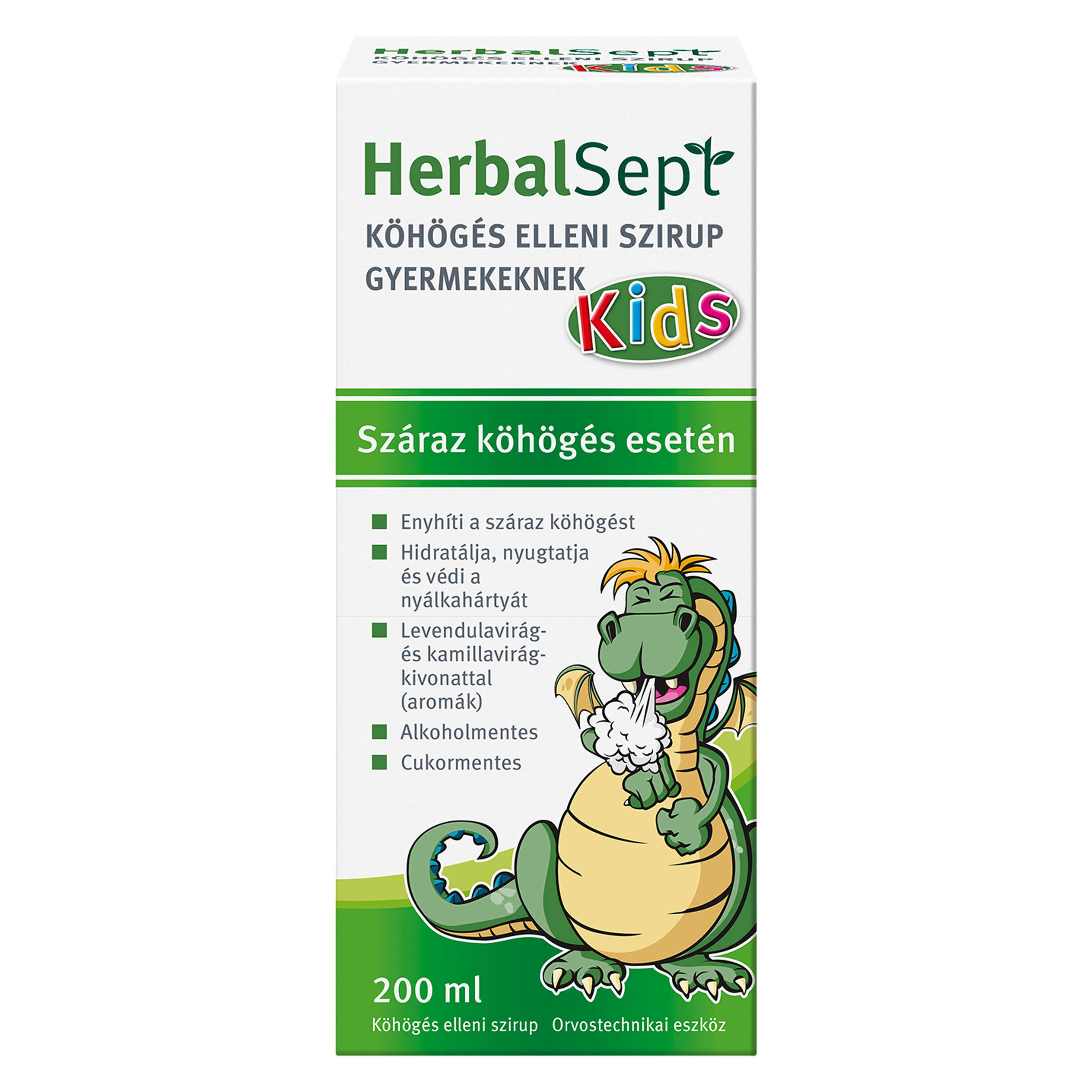 HerbalSept köhögés elleni szirup gyermekeknek - 200 ml