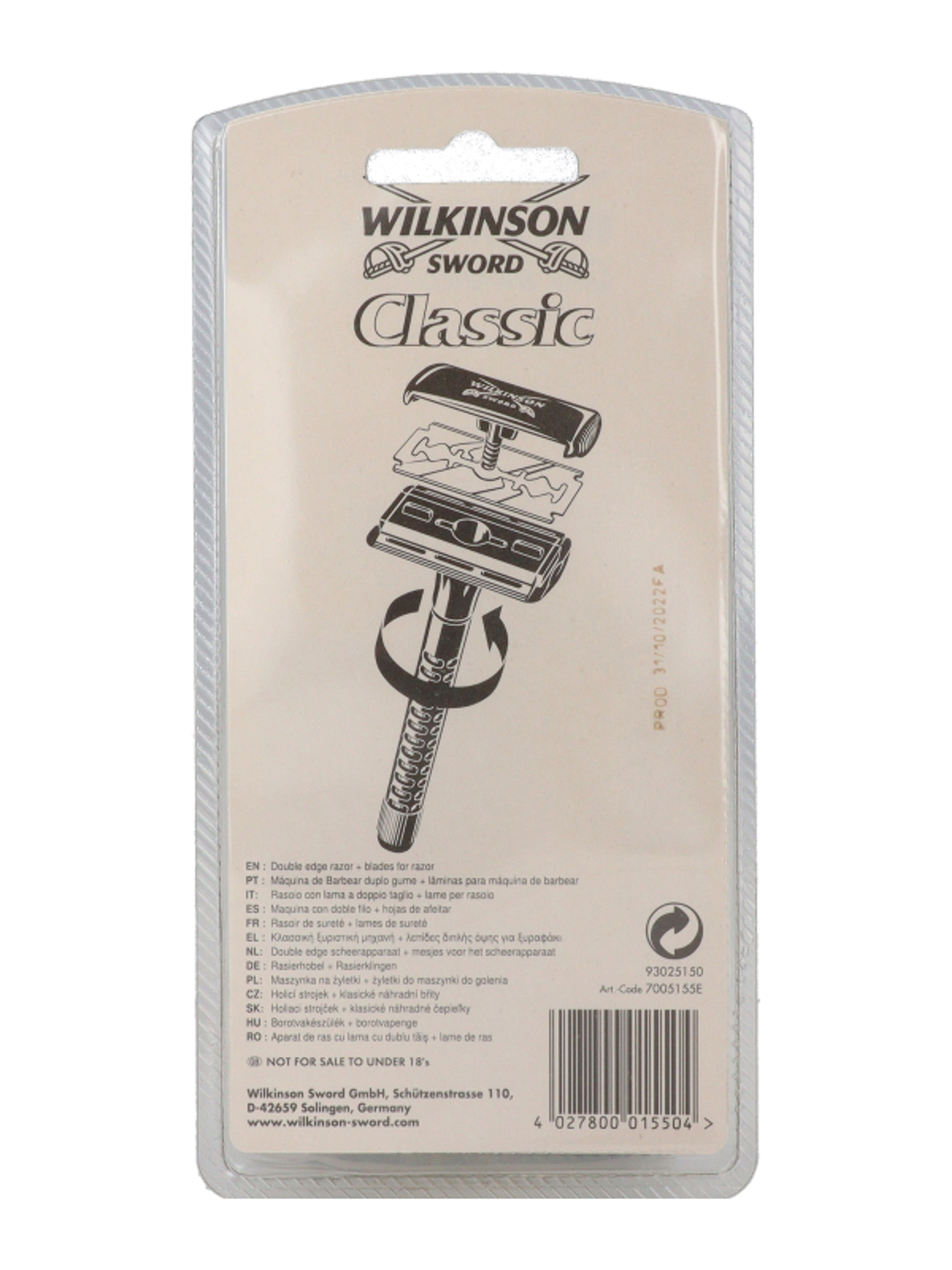 Wilkinson Classic hagyományos borotvakészülék + 5db penge - 1 db-5