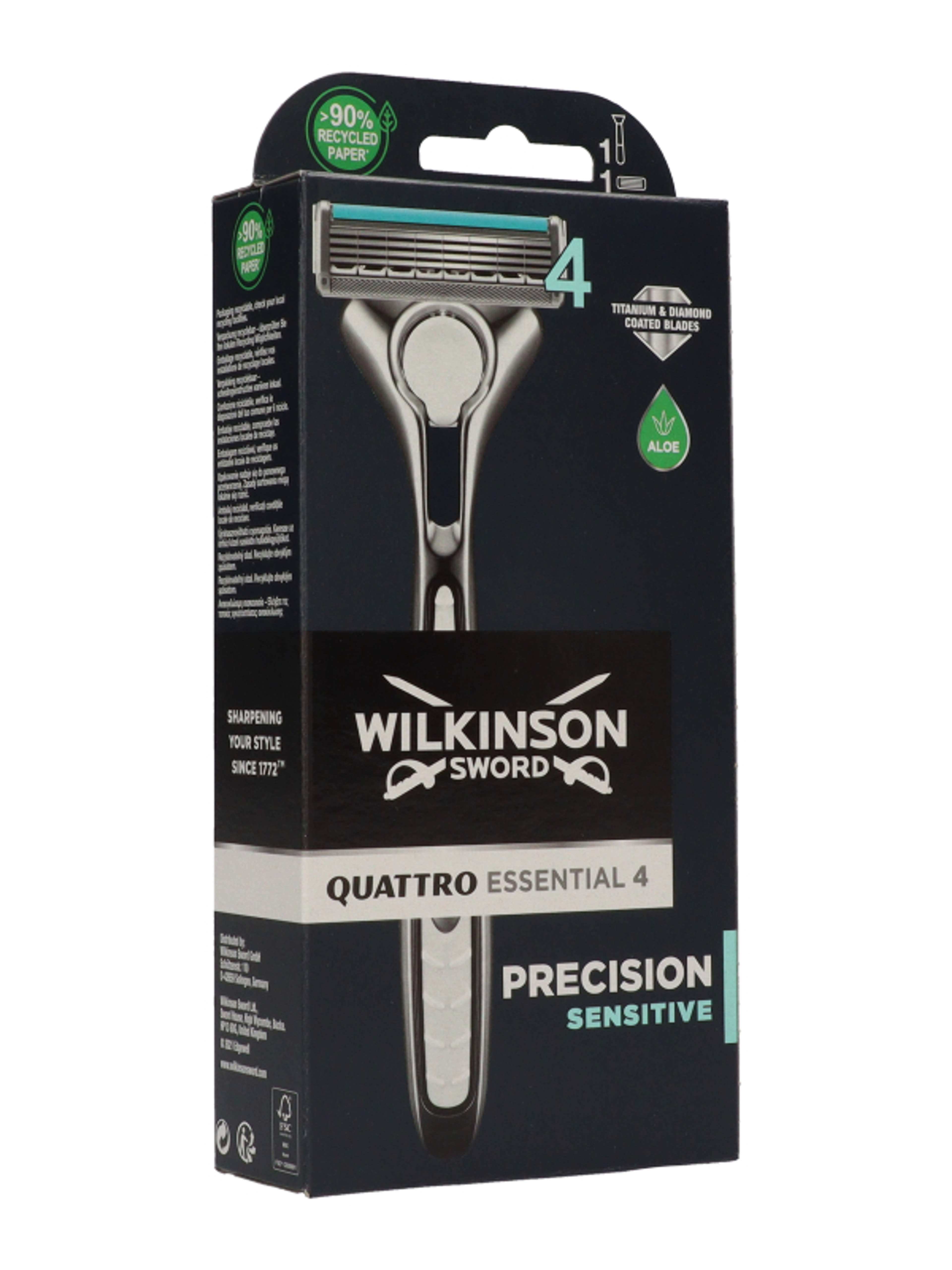 Wilkinson Quattro Titanium 4 pengés borotvakészülék + 1 betét - 1 db-4
