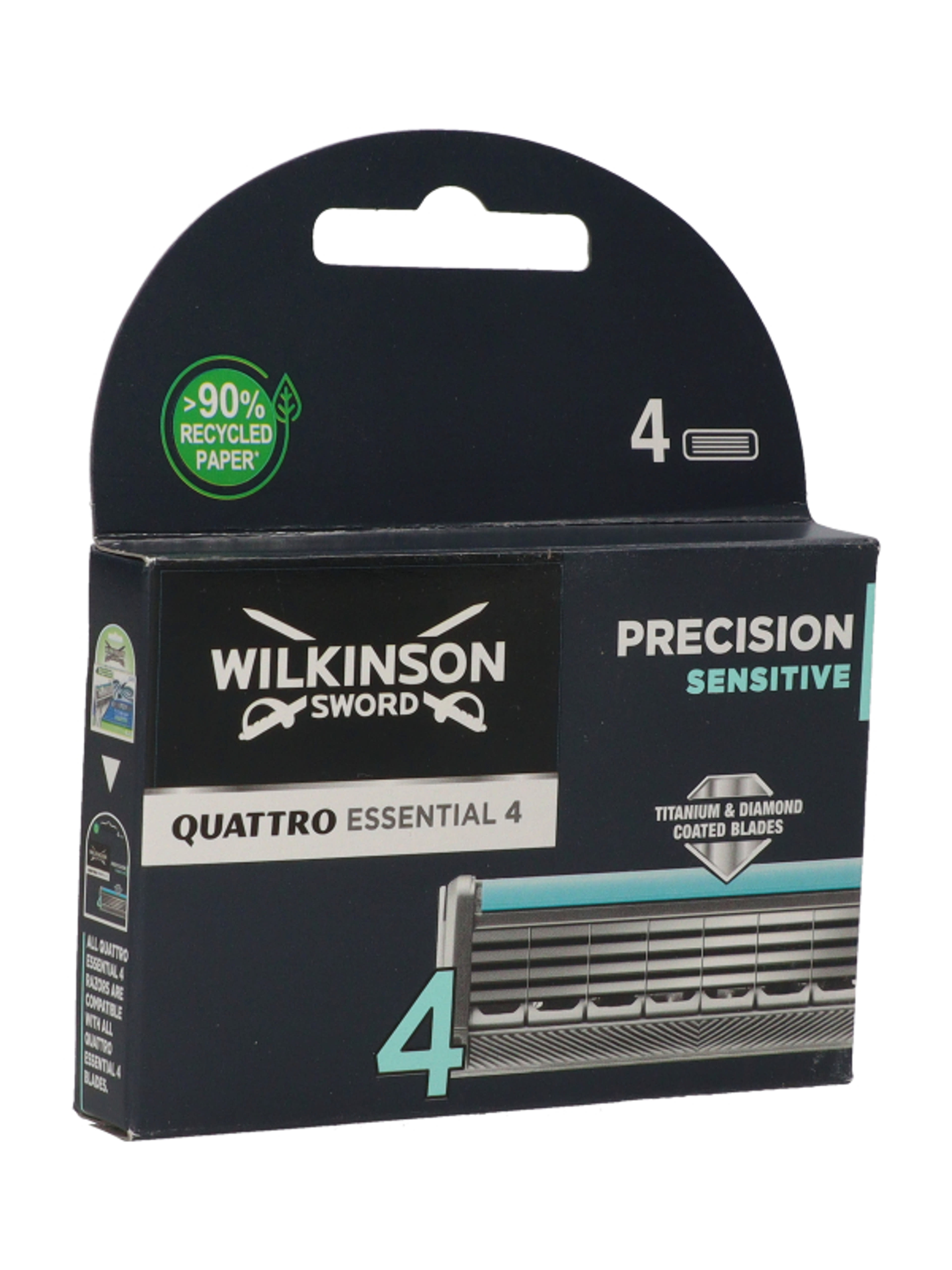 Wilkinson Sword Quattro Titanium Sensitive borotvabetét - 4 db-5