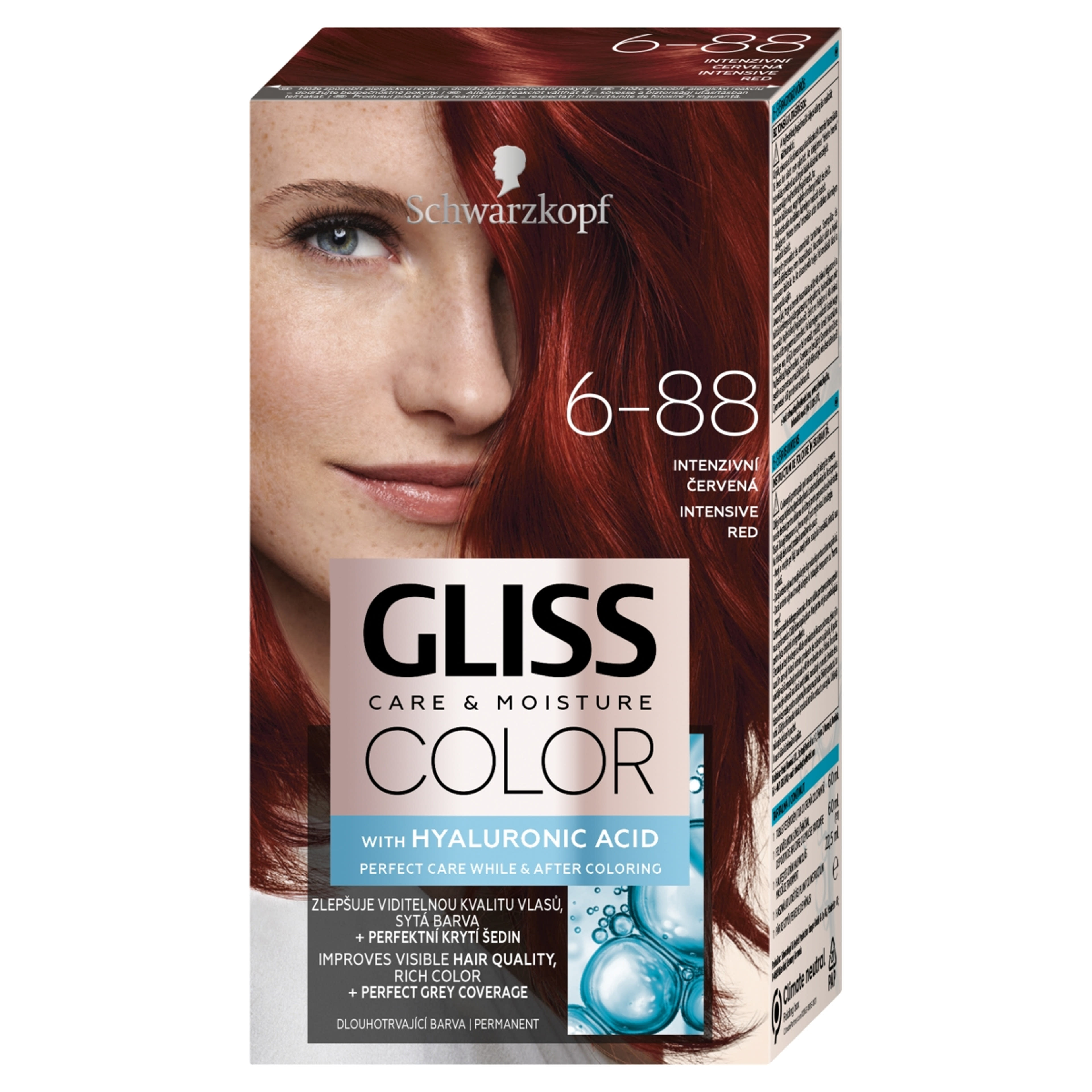 Schwarzkopf Gliss Color tartós hajfesték 6-88 vörös - 1 db