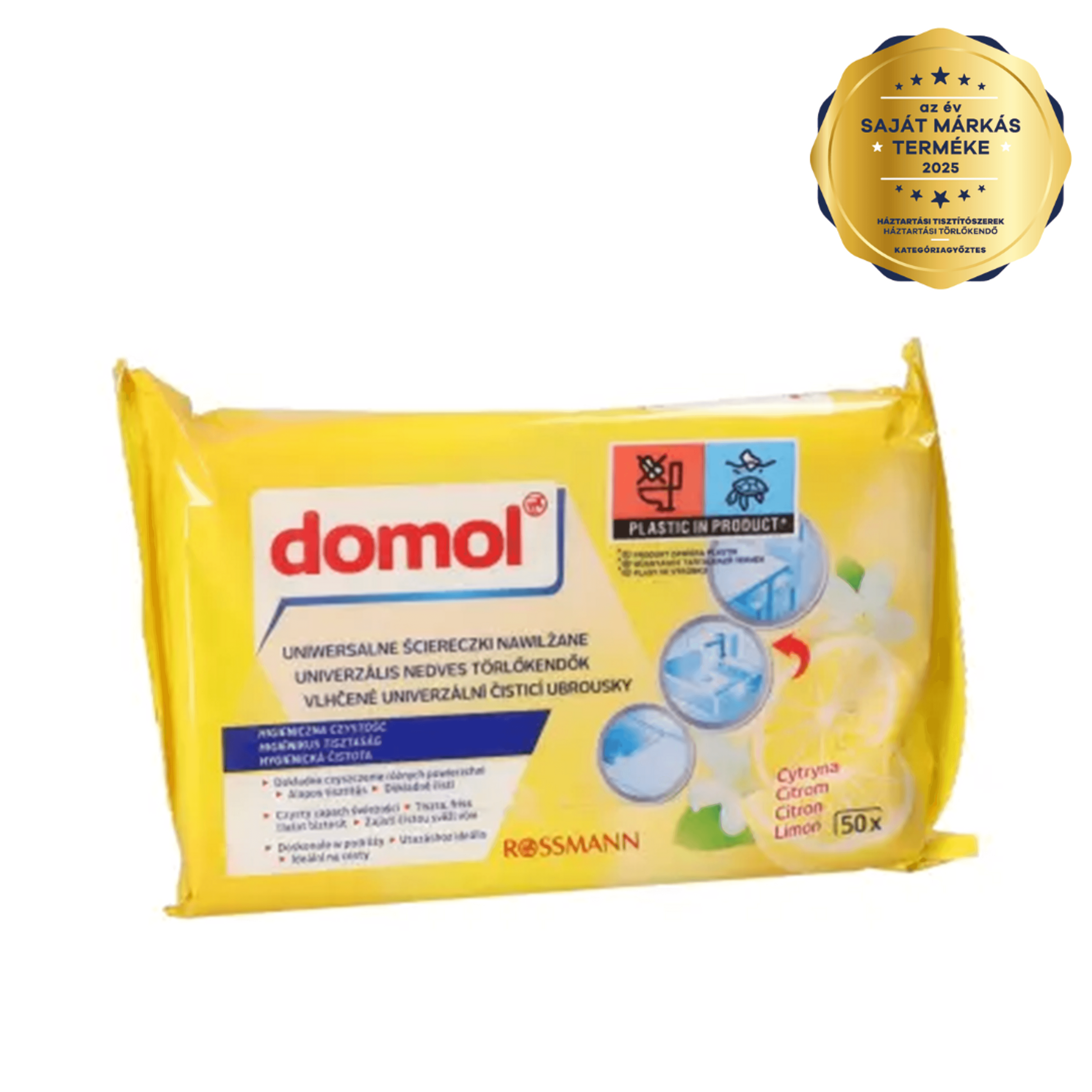 Domol Citrom Tisztítókendő - 50 db