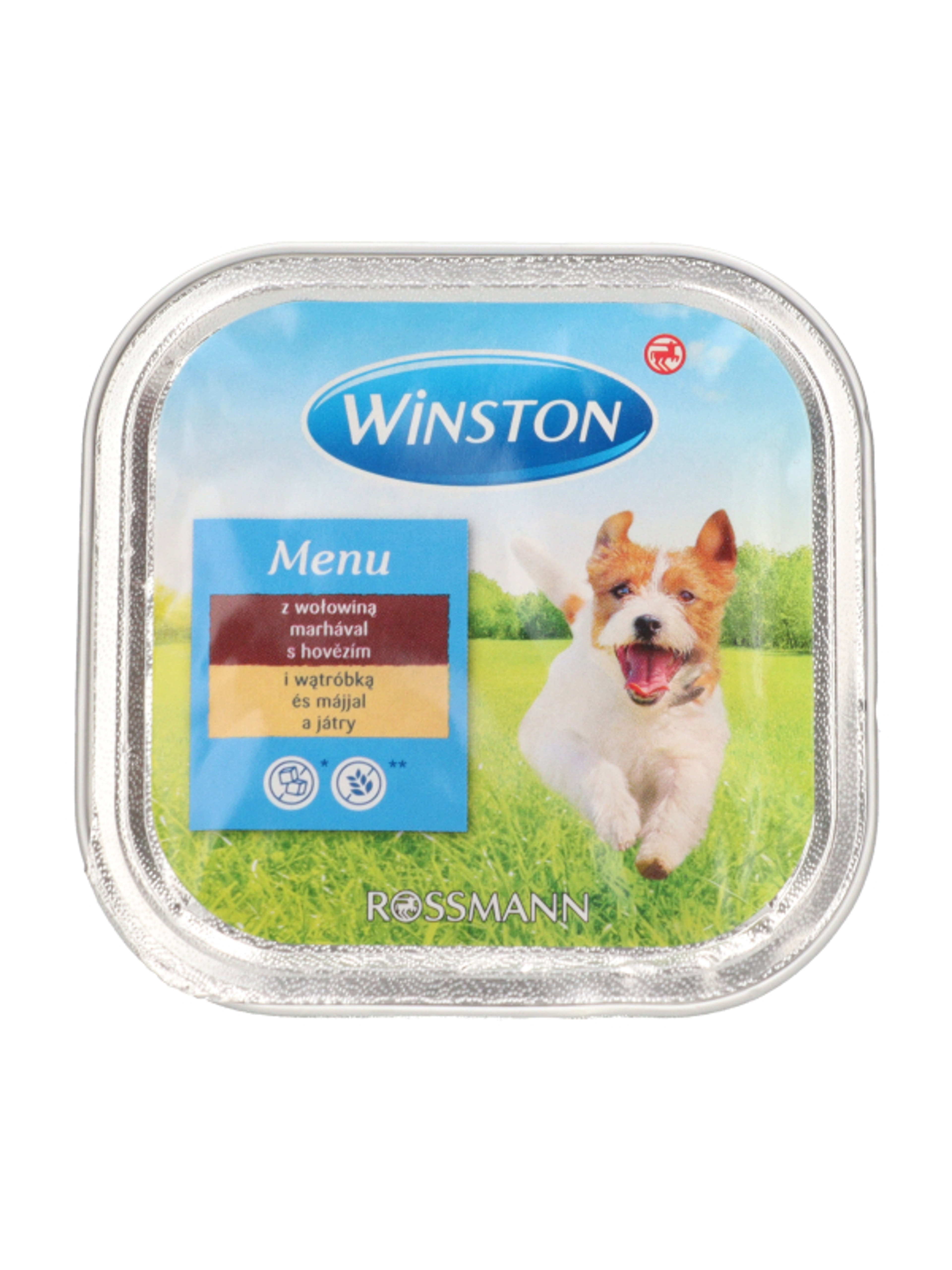 Winston Fenséges Menü alutasak kutyáknak, marhahús és máj - 150 g-2