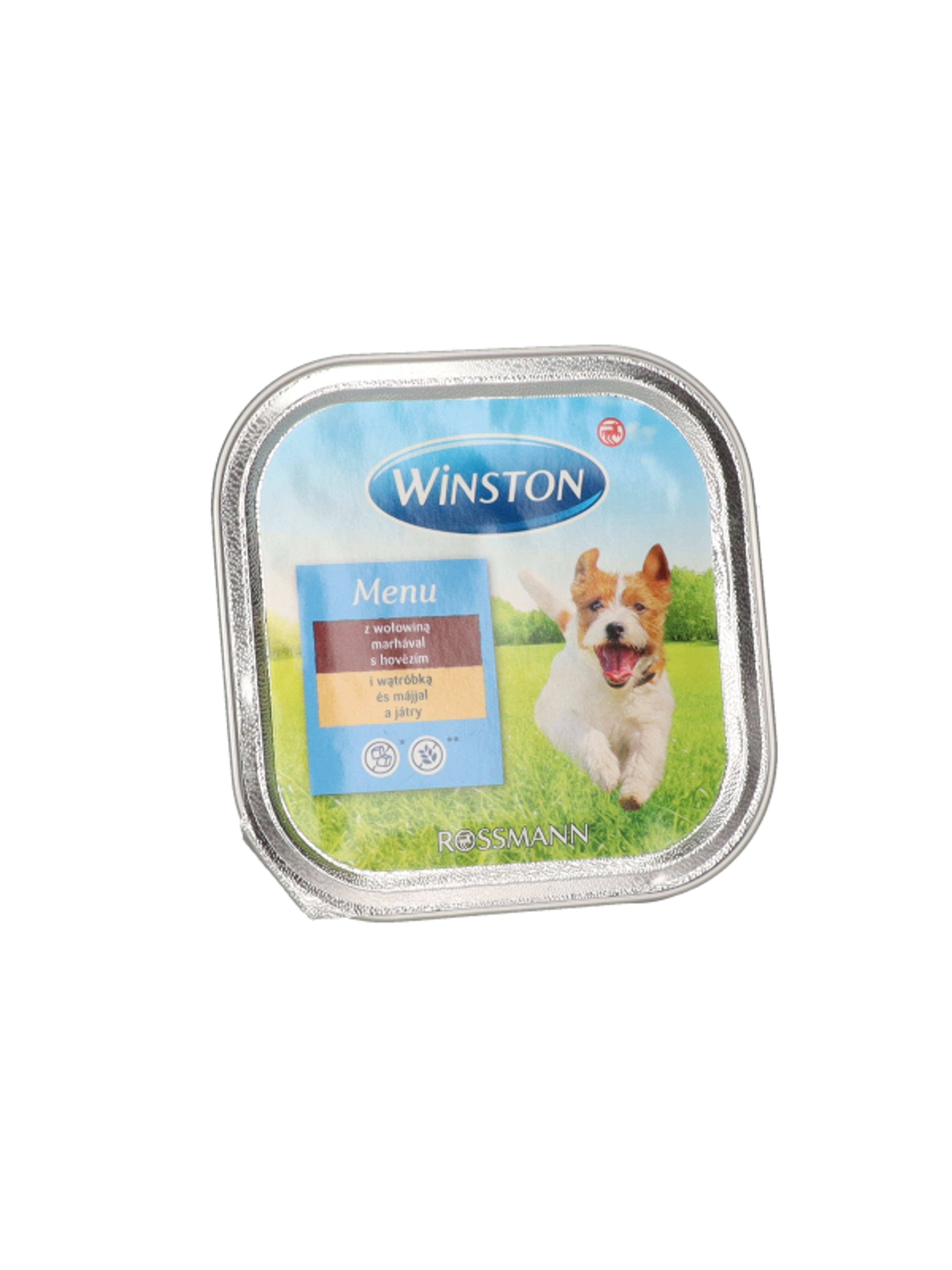 Winston Fenséges Menü alutasak kutyáknak, marhahús és máj - 150 g-3
