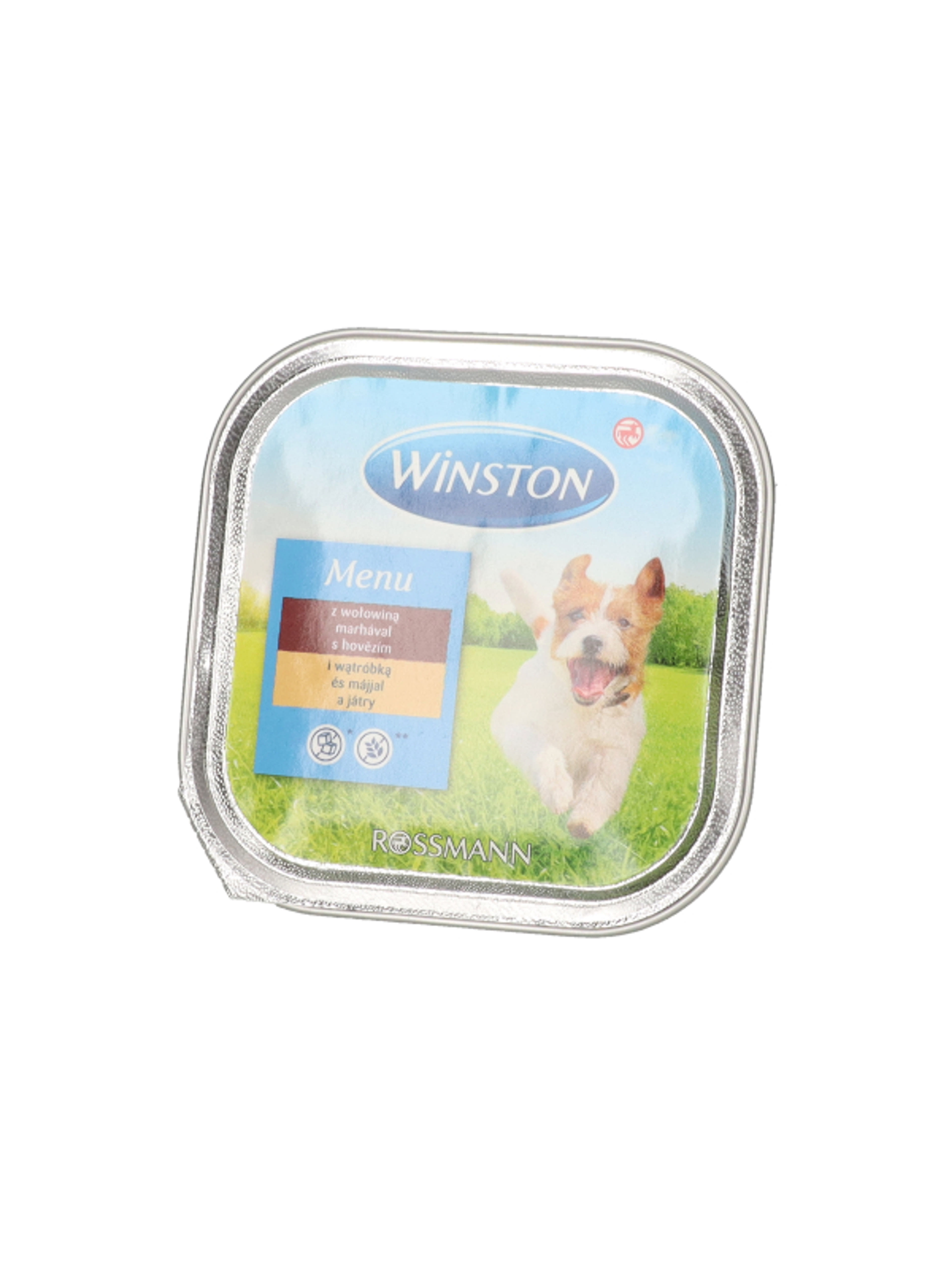 Winston Fenséges Menü alutasak kutyáknak, marhahús és máj - 150 g-5