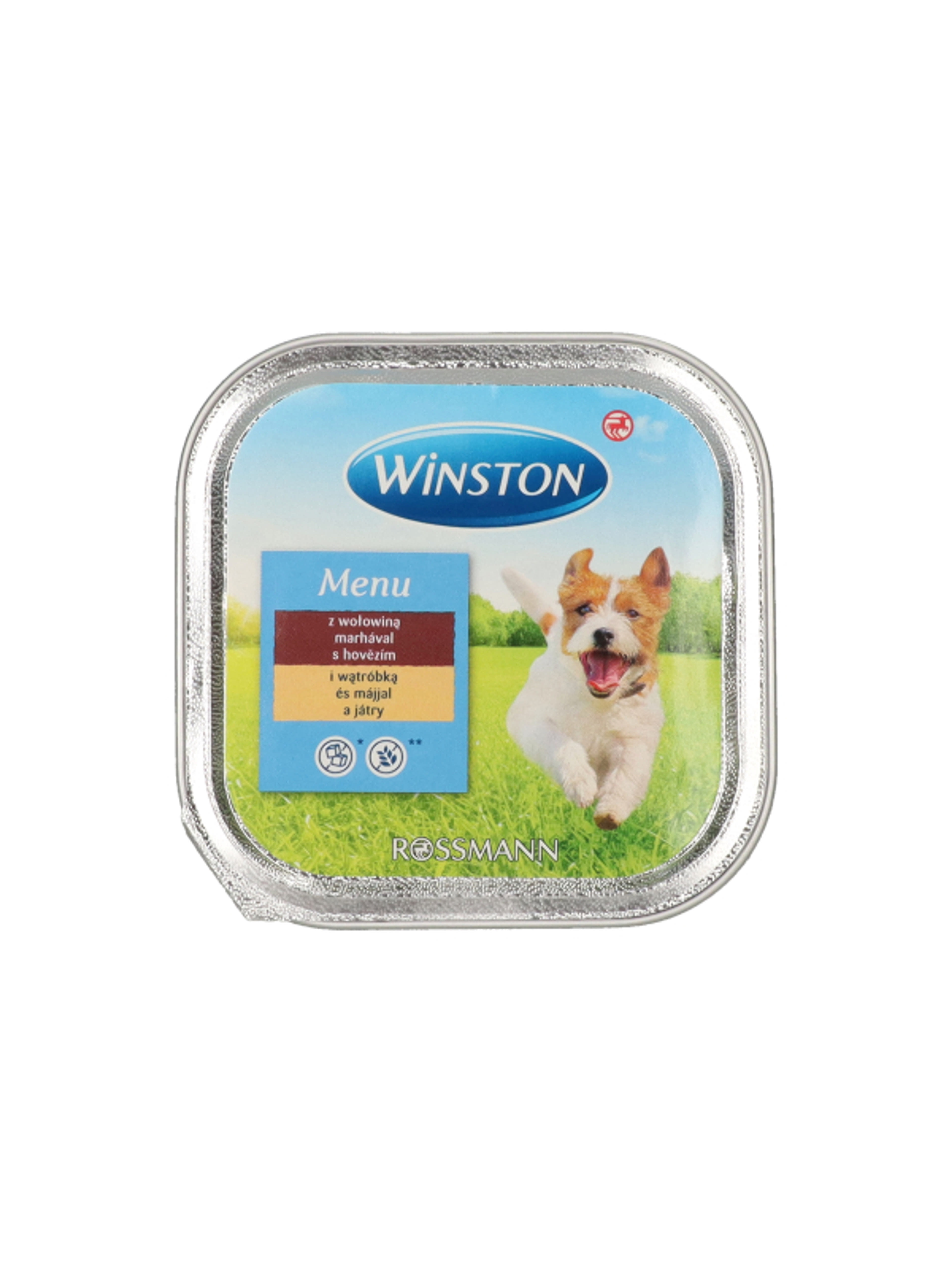 Winston Fenséges Menü alutasak kutyáknak, marhahús és máj - 150 g-1