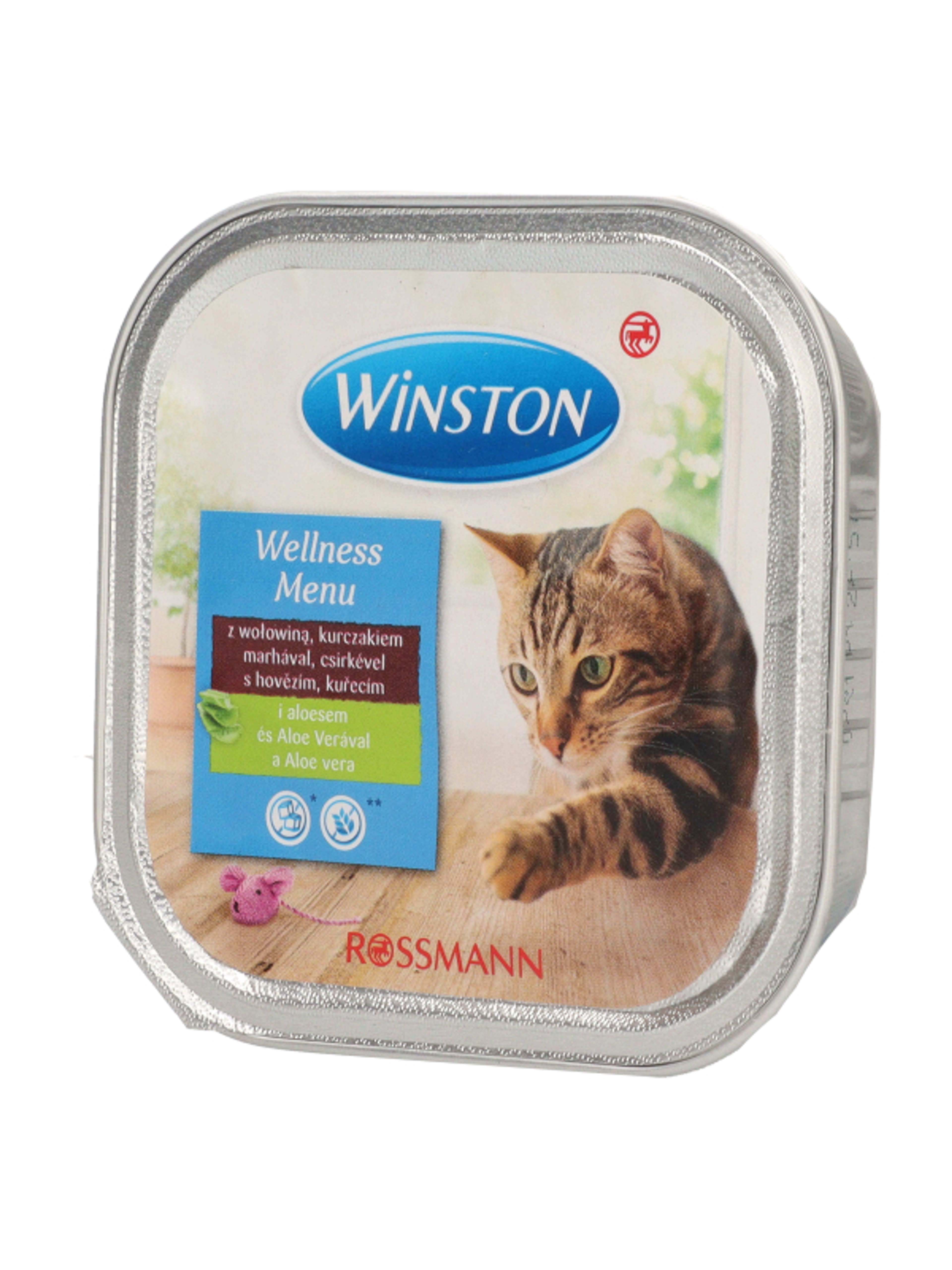 Winston Fenséges Menü alutál macskáknak, aloe vera és hús - 100 g-3