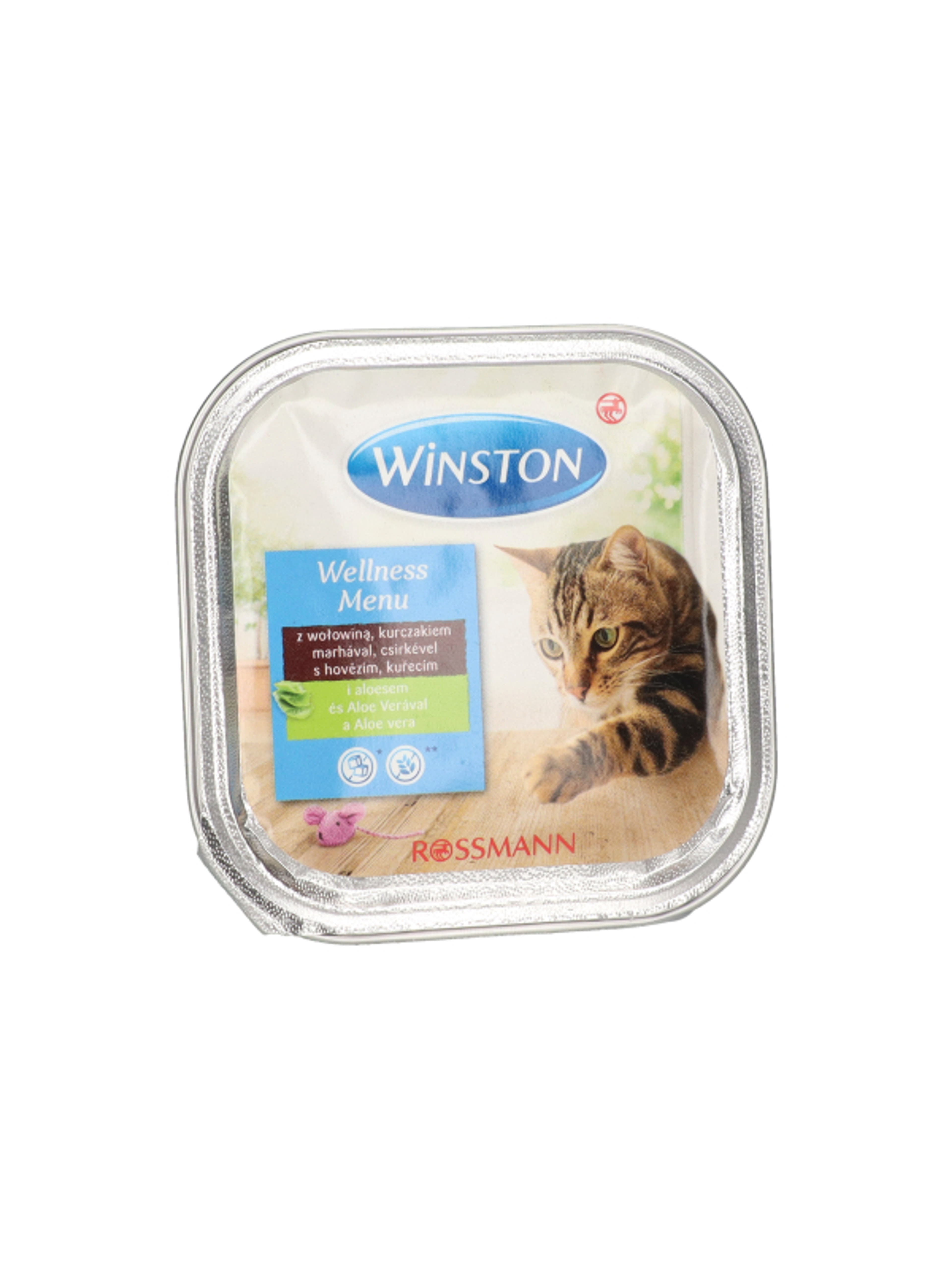 Winston Fenséges Menü alutál macskáknak, aloe vera és hús - 100 g-2