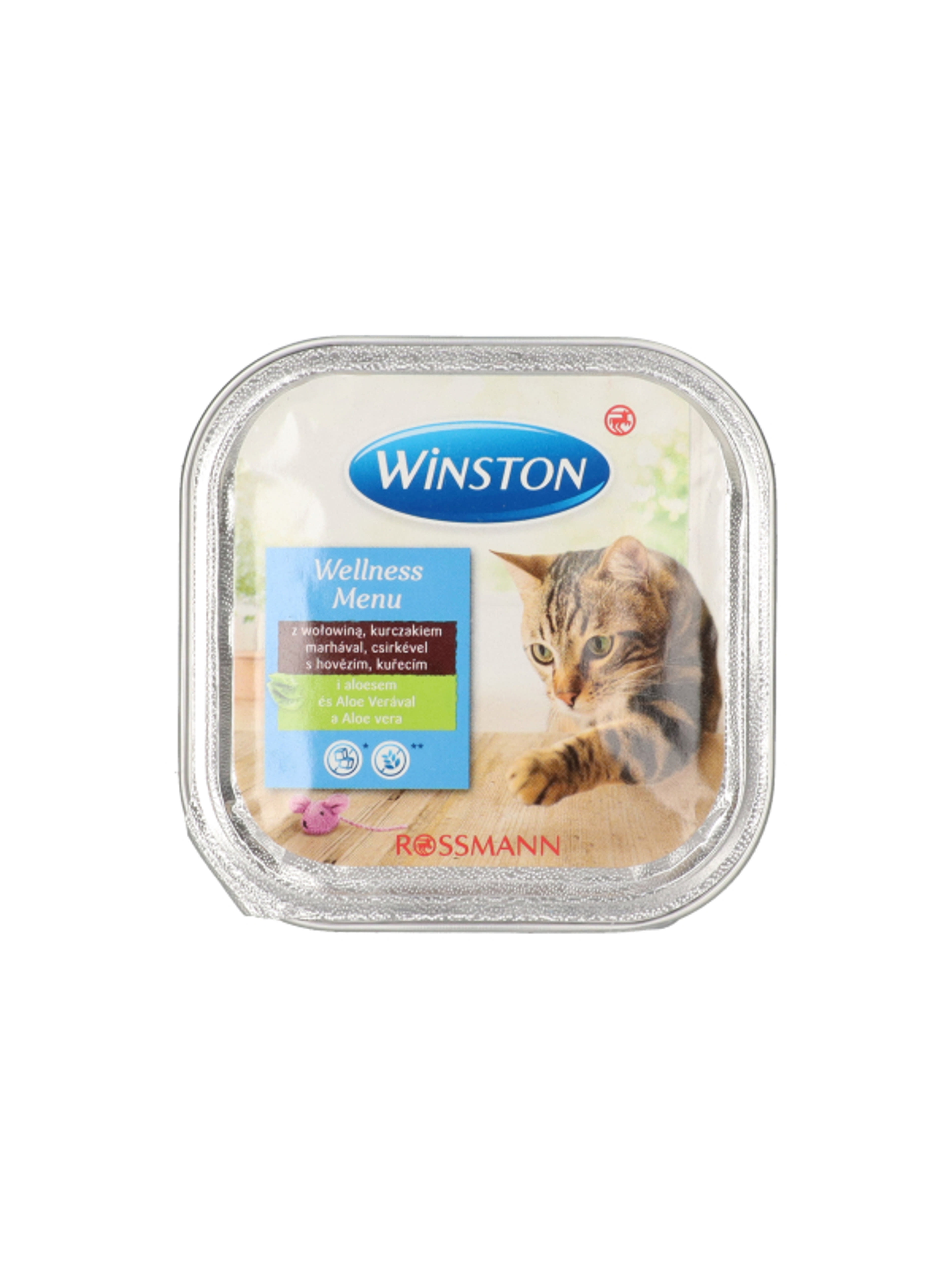 Winston Fenséges Menü alutál macskáknak, aloe vera és hús - 100 g-1