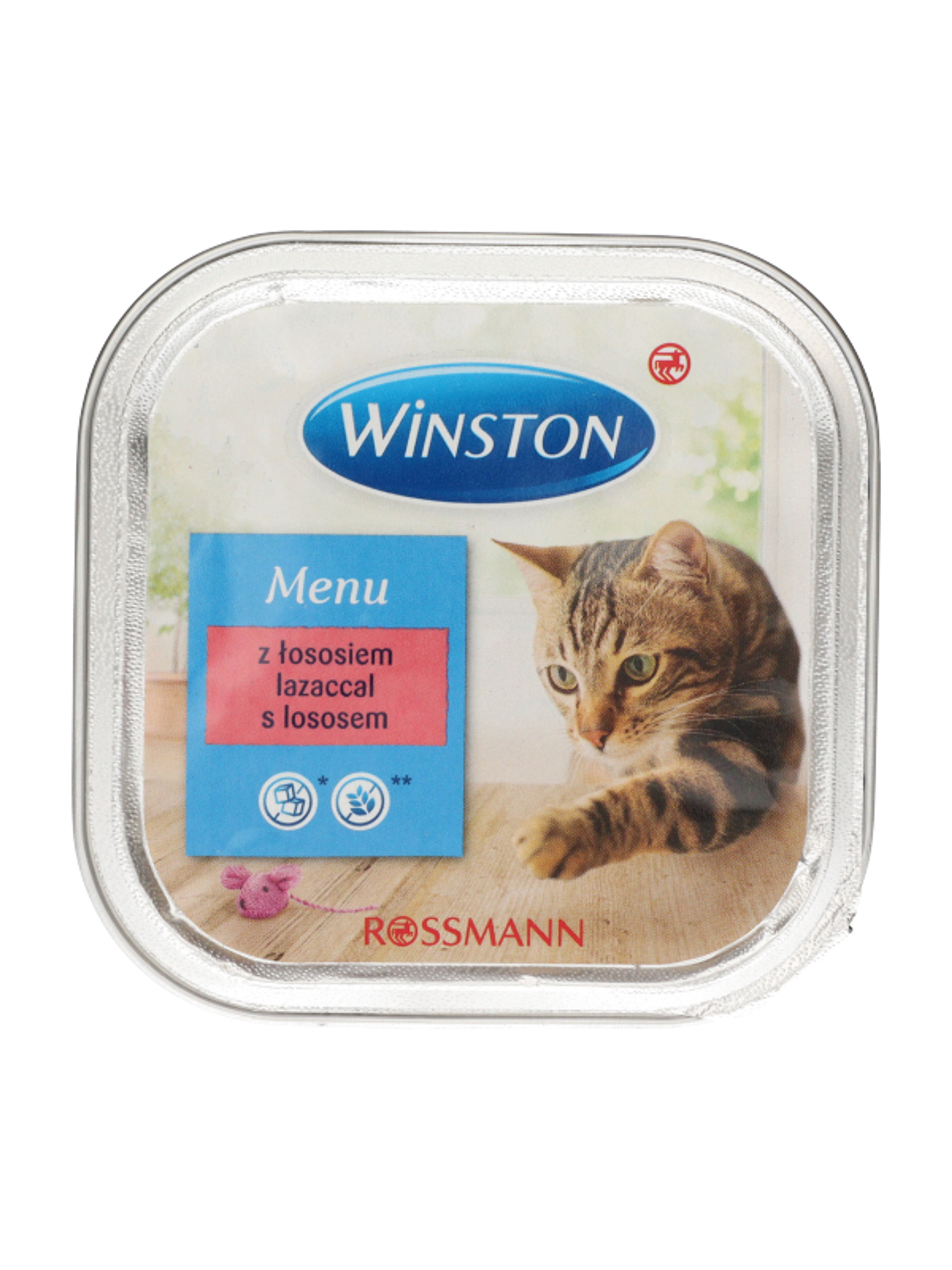 Winston Fenséges Menü alutál macskáknak, lazaccal - 100 g-3