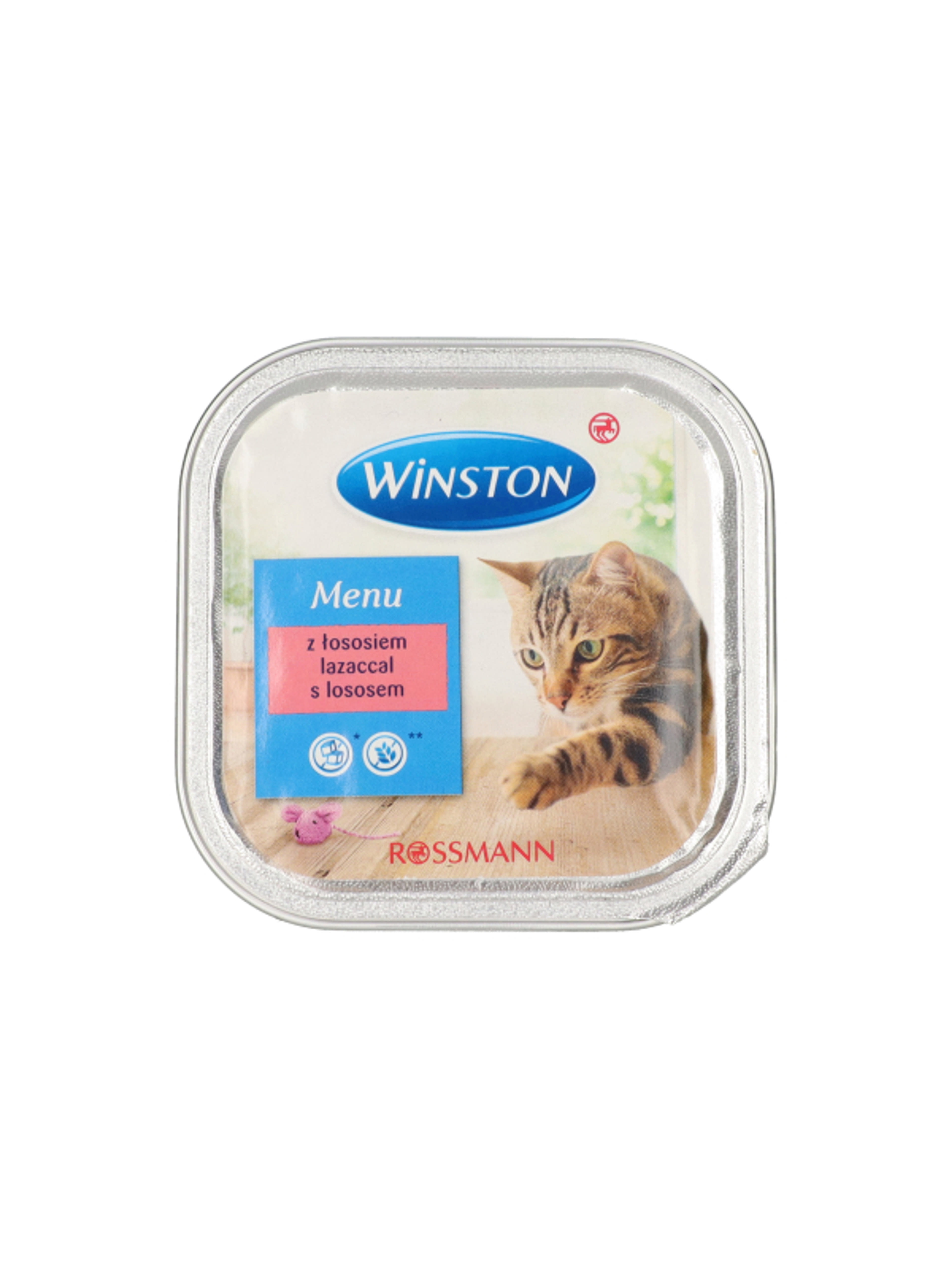 Winston Fenséges Menü alutál macskáknak, lazaccal - 100 g-2
