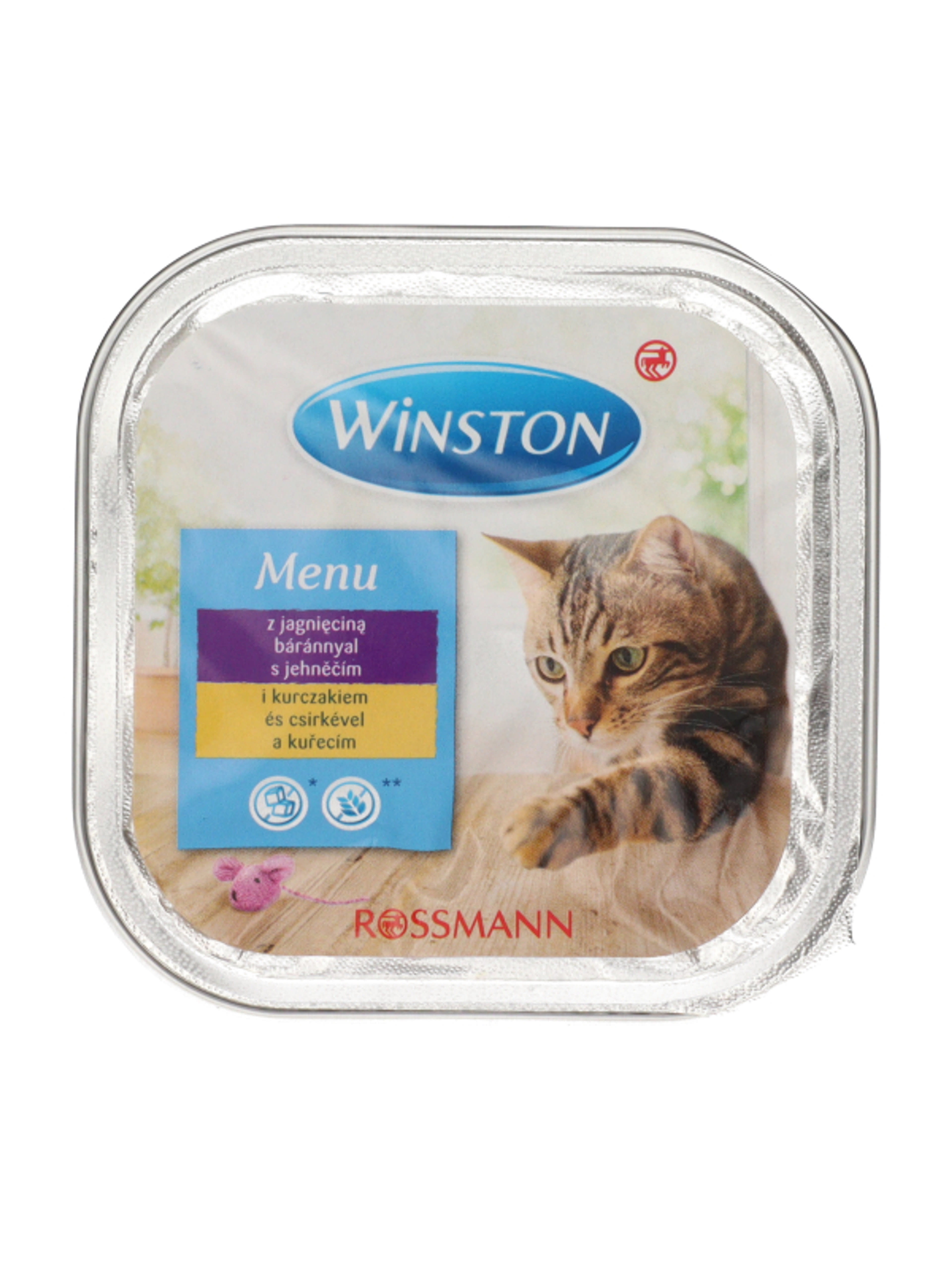 Winston Ínyenc Menü alutál macskáknak, bárány és csirkehússal - 100 g-2