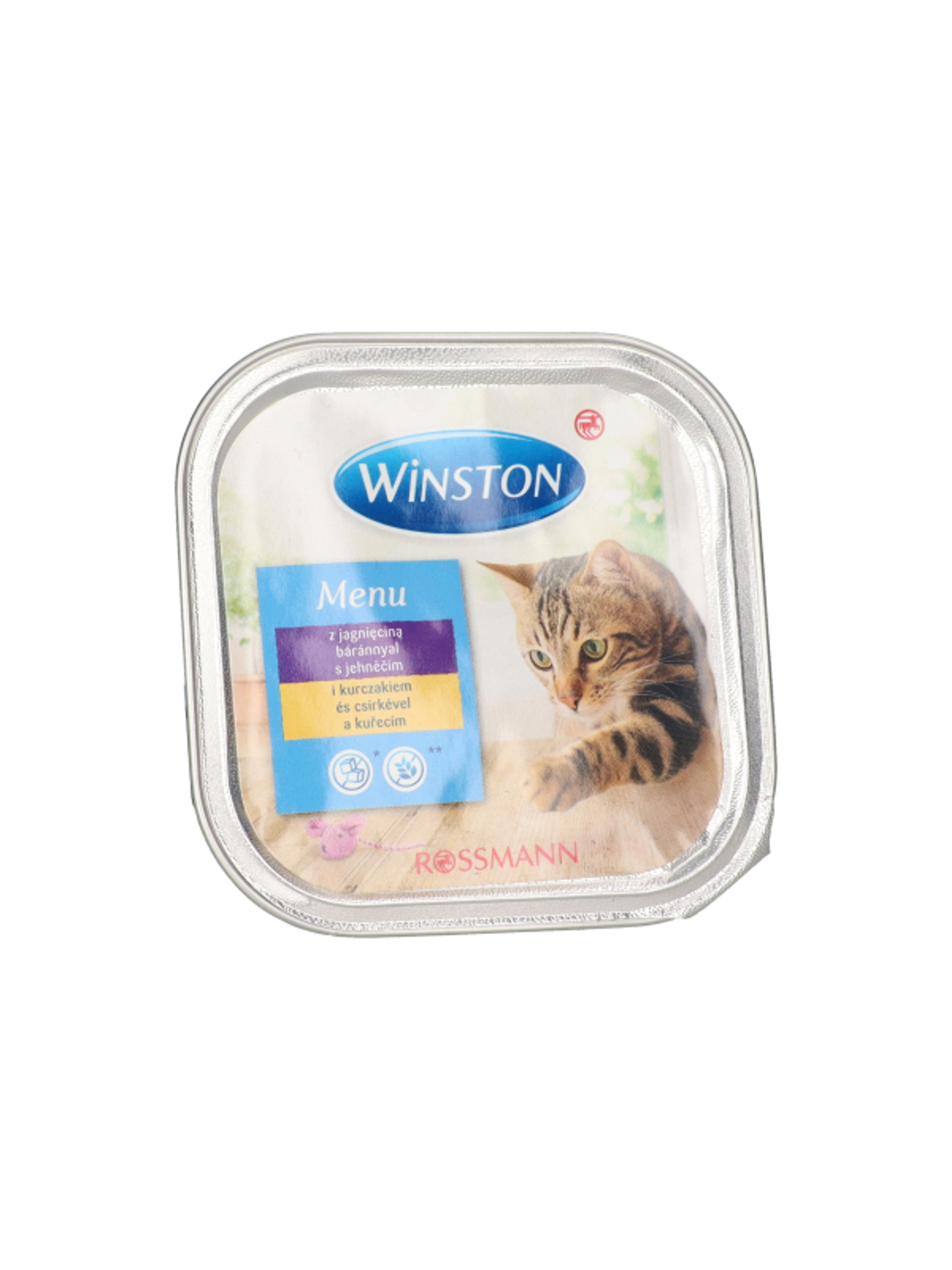 Winston Ínyenc Menü alutál macskáknak, bárány és csirkehússal - 100 g-2
