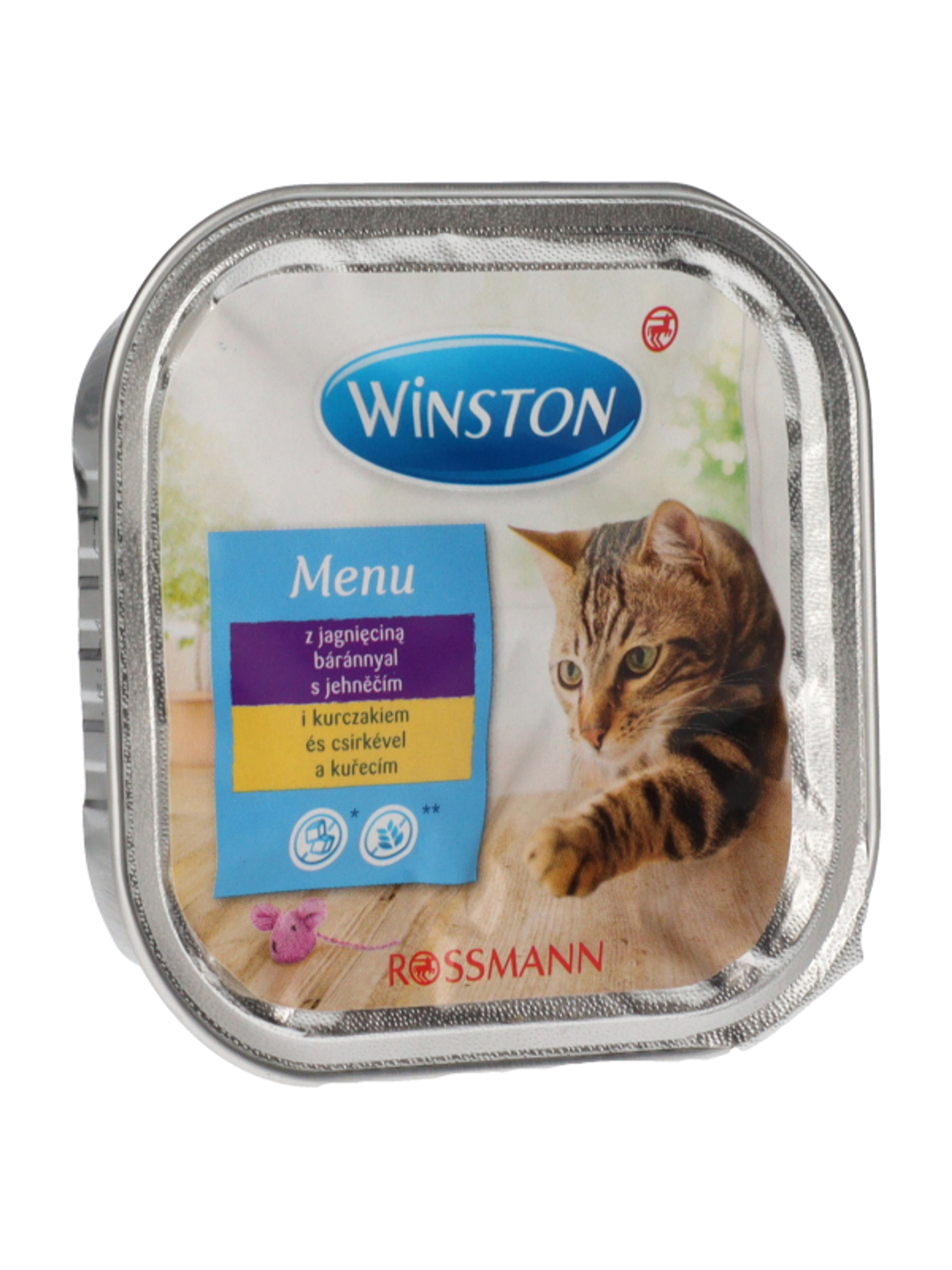 Winston Ínyenc Menü alutál macskáknak, bárány és csirkehússal - 100 g-4