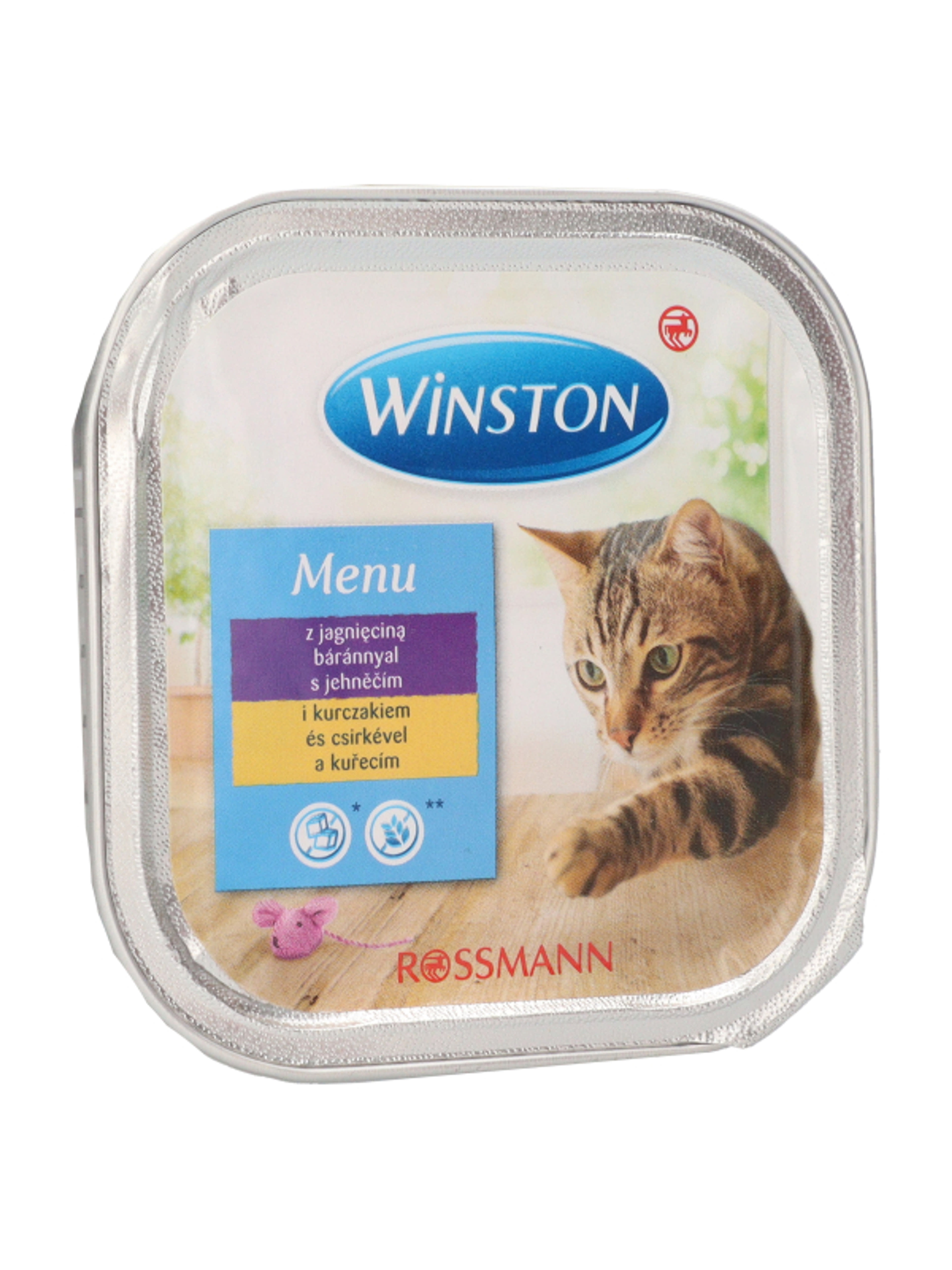 Winston Ínyenc Menü alutál macskáknak, bárány és csirkehússal - 100 g-4