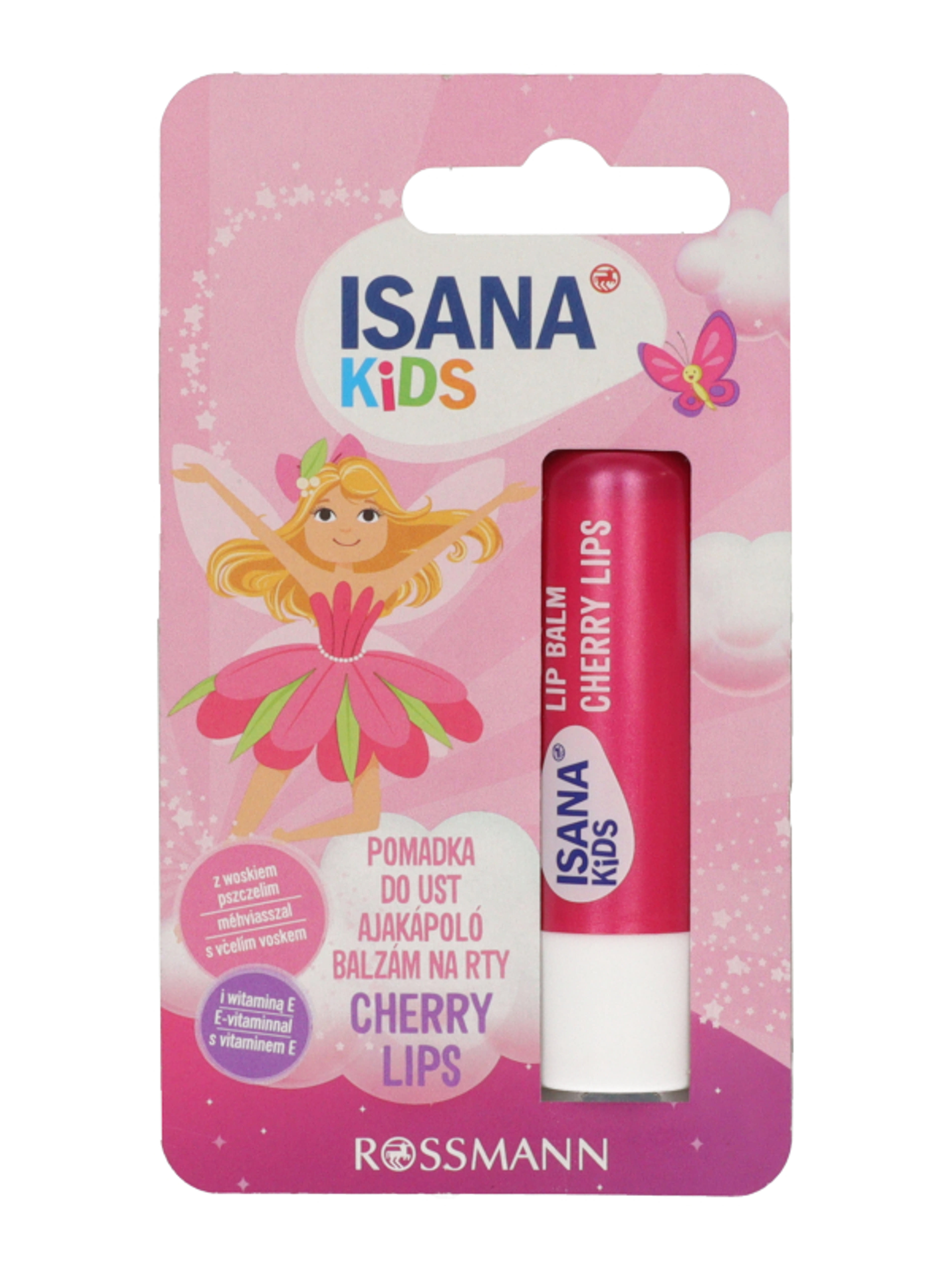 Isana Kids  Cseresznyés Ajakápoló - 4,8 g-3