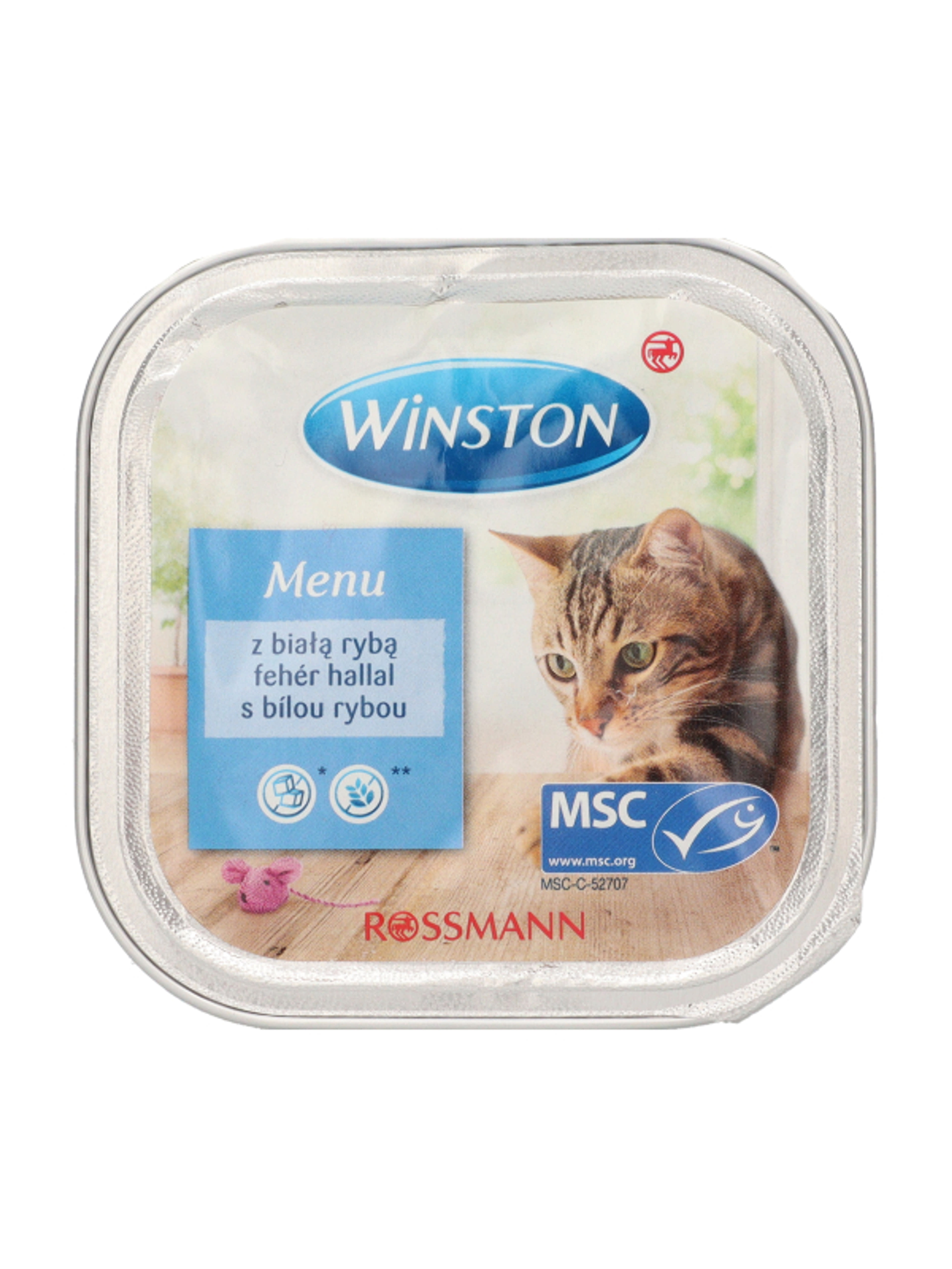 Winston Ínyenc Menü alutál macskáknak, fehérhallal - 100 g-3