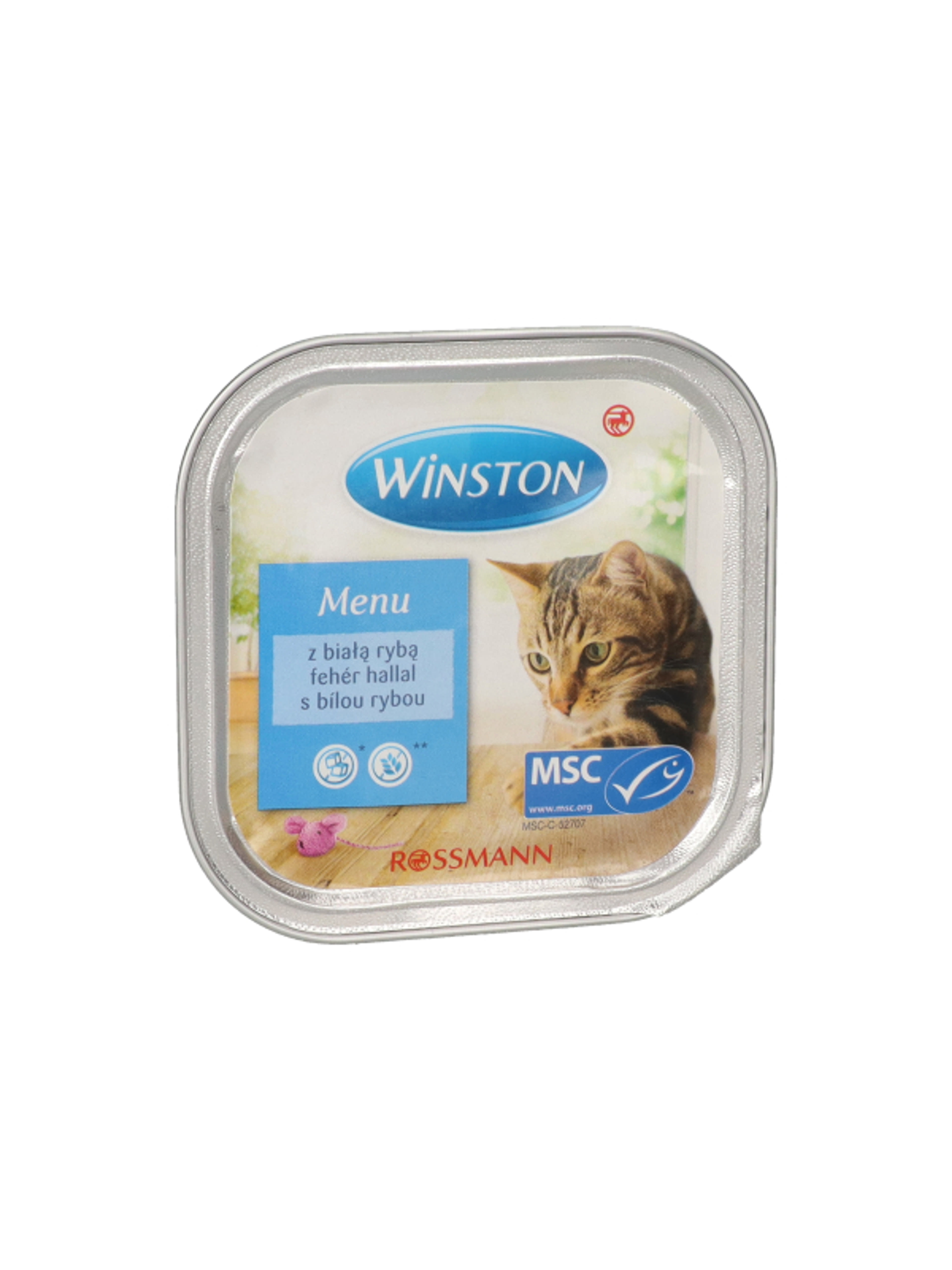 Winston Ínyenc Menü alutál macskáknak, fehérhallal - 100 g-3