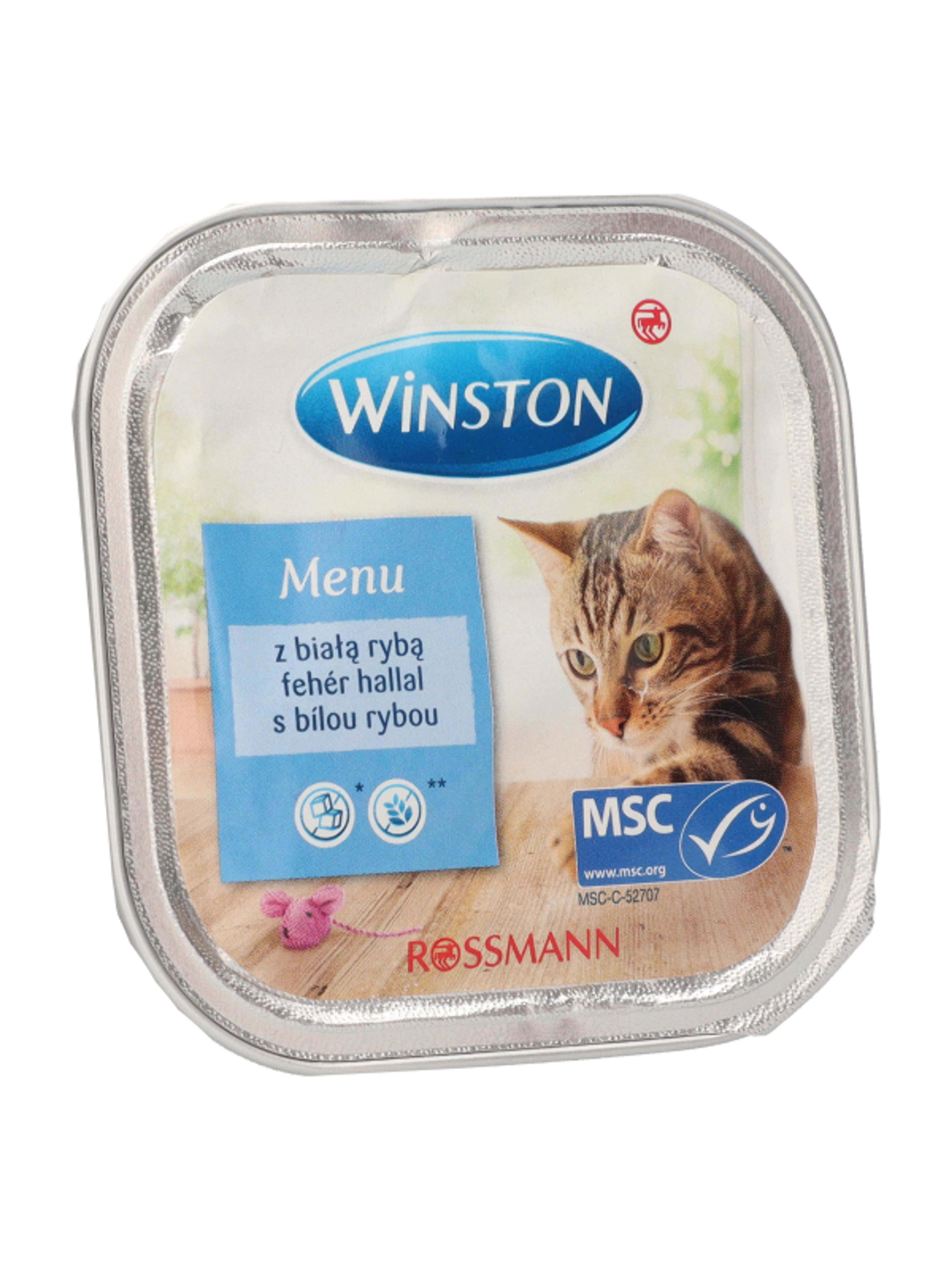 Winston Ínyenc Menü alutál macskáknak, fehérhallal - 100 g-5