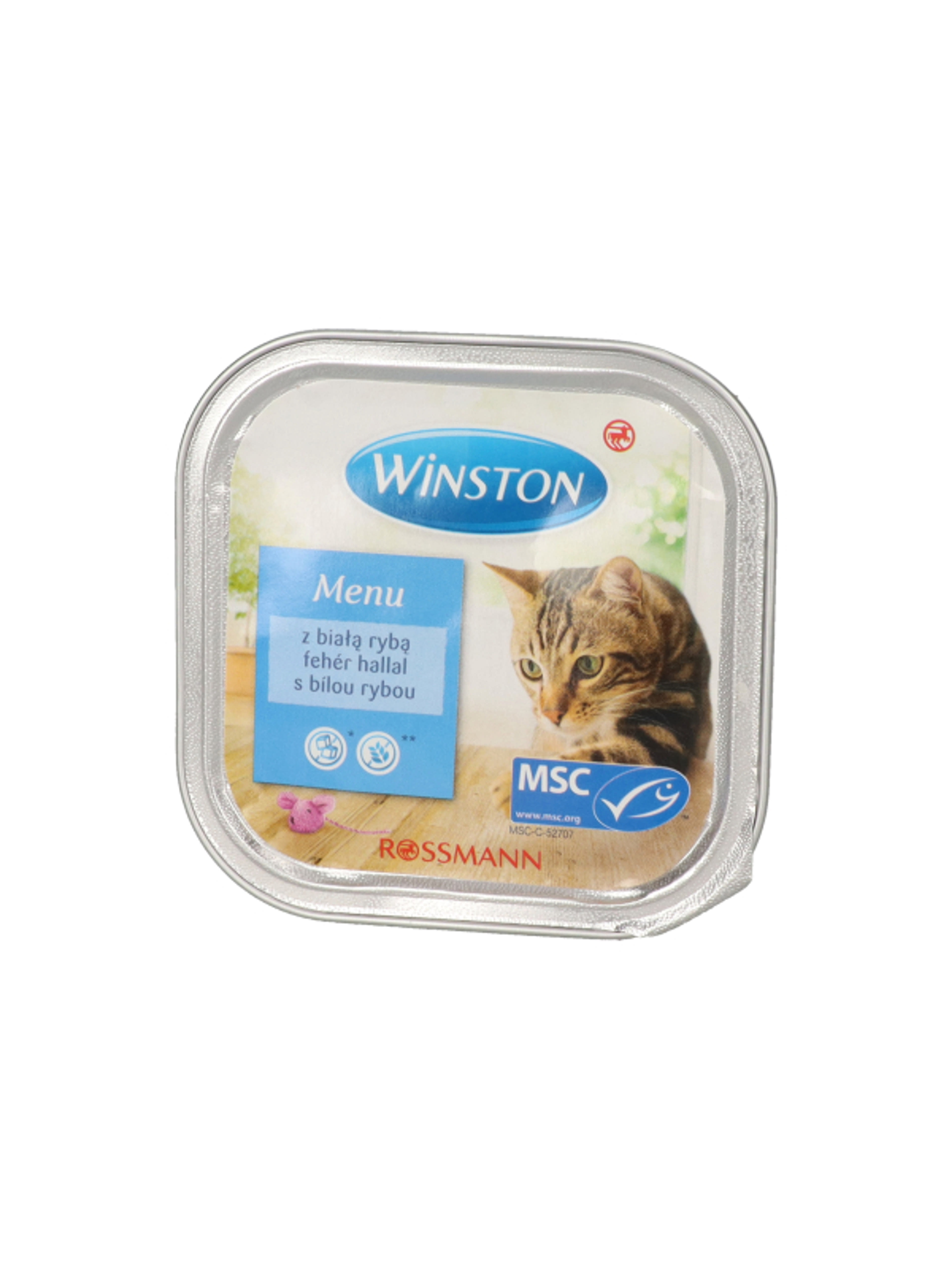 Winston Ínyenc Menü alutál macskáknak, fehérhallal - 100 g-5