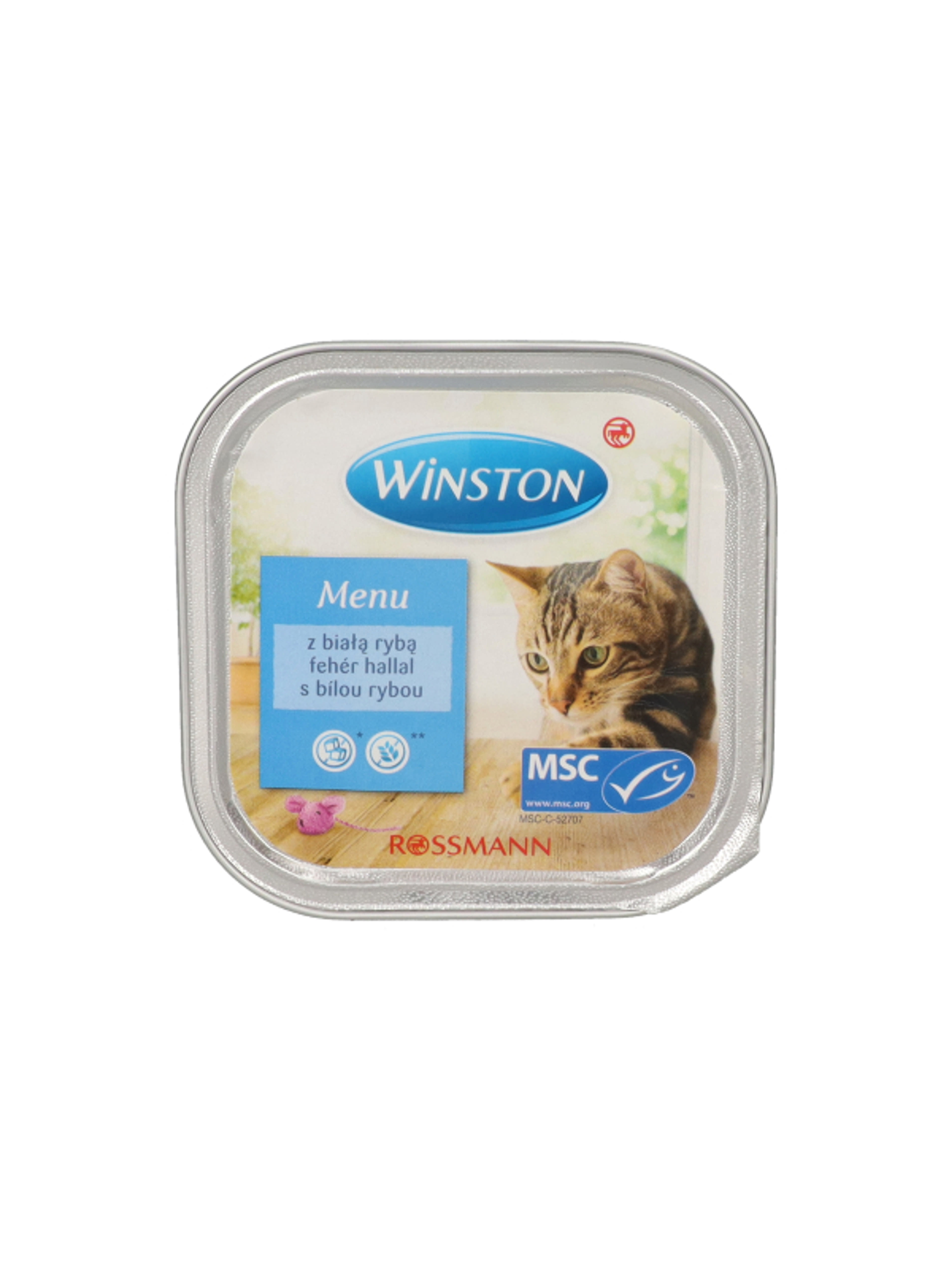 Winston Ínyenc Menü alutál macskáknak, fehérhallal - 100 g-2
