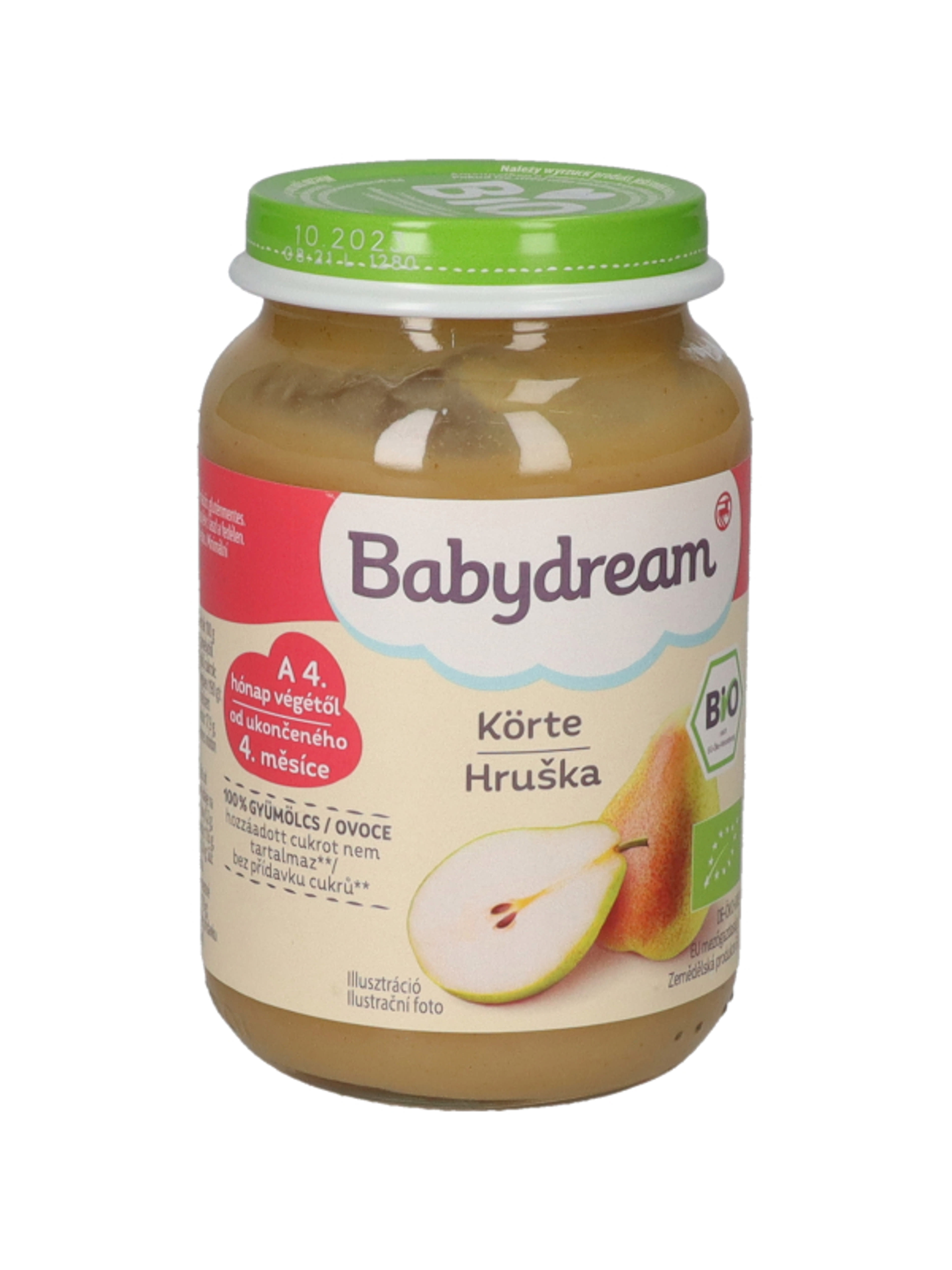 Babydream Bio 100% Gyümölcs Körte 4/5 Hónapos Kortól - 190 g-2
