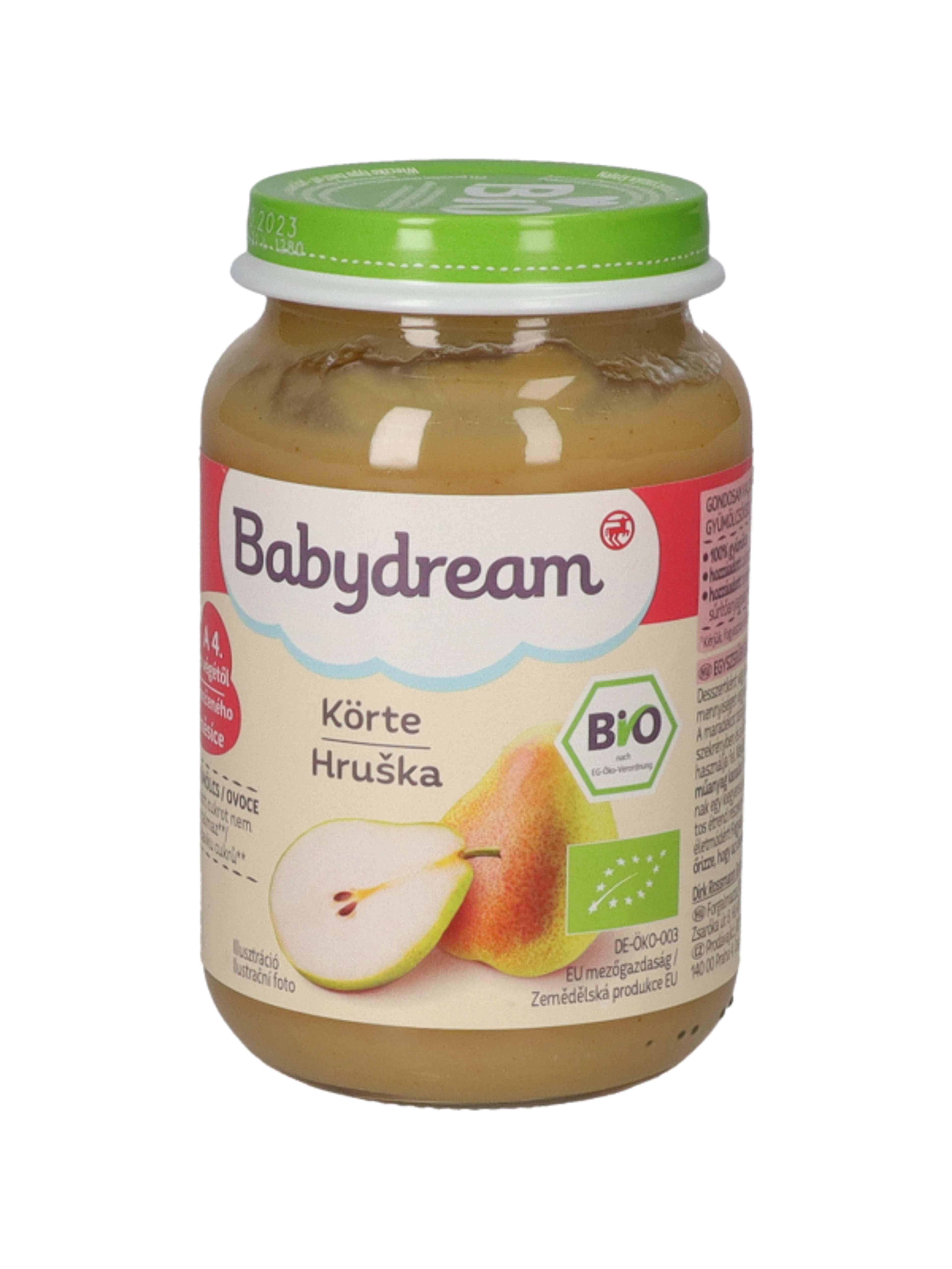 Babydream Bio 100% Gyümölcs Körte 4/5 Hónapos Kortól - 190 g-5