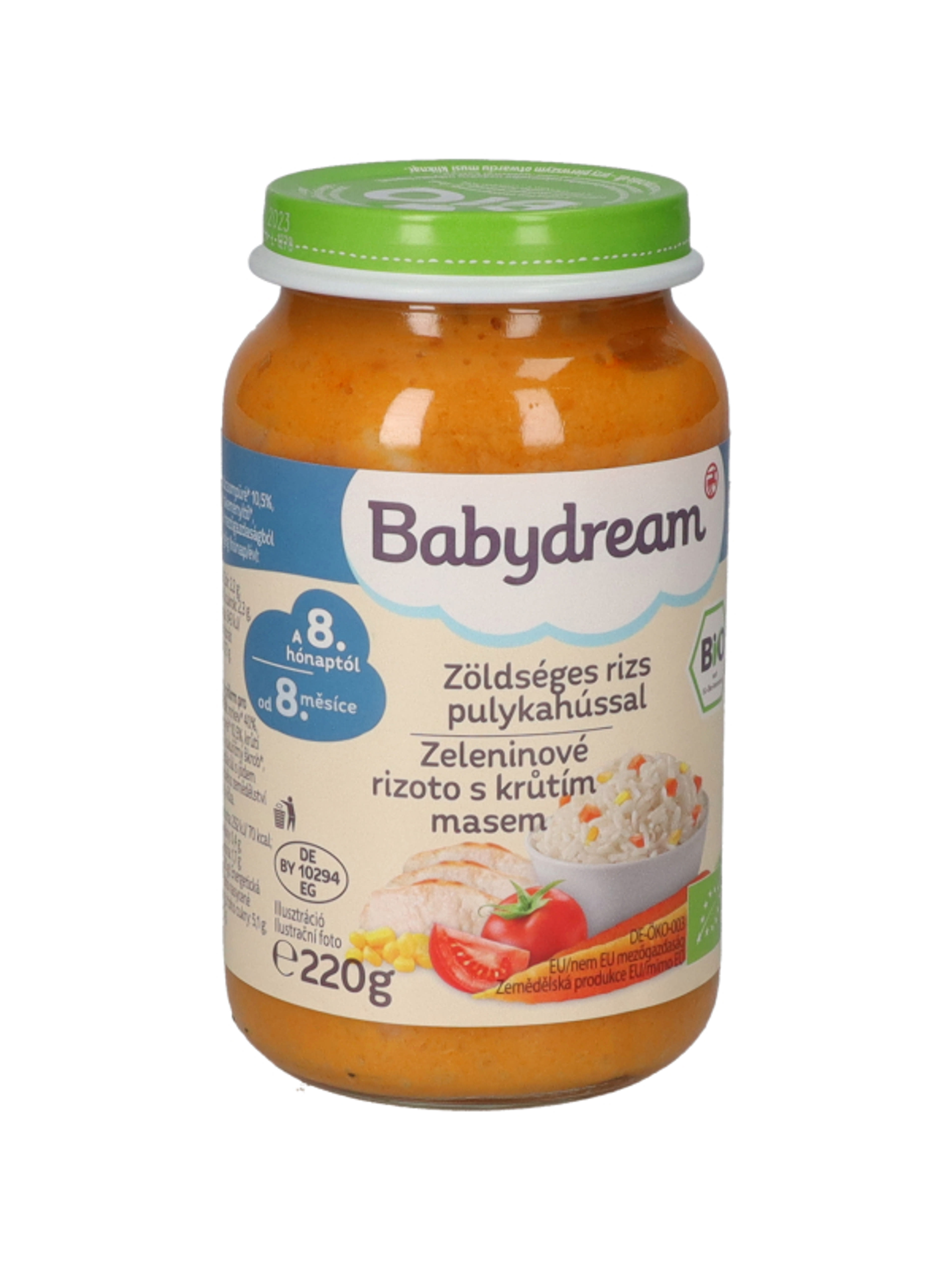 Babydream Bébiétel Zöldséges Rizs Csirkehús Ízesítéssel 8 Hónapos Kortól - 220 g-2