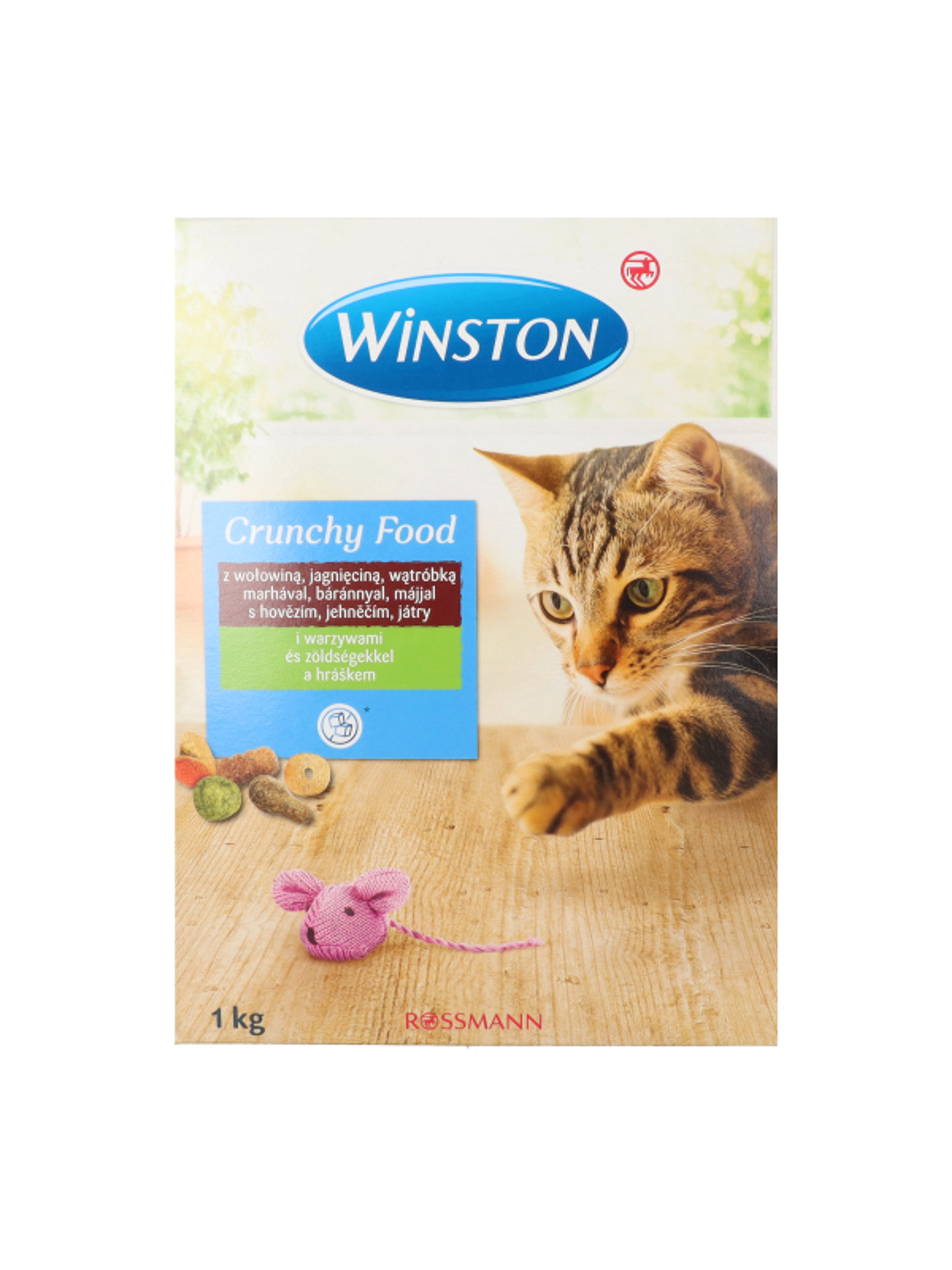 Winston Ropogós vacsora szárazeledel macskáknak, marha,vad- szárnyashússal és zöldségekkel - 1 kg