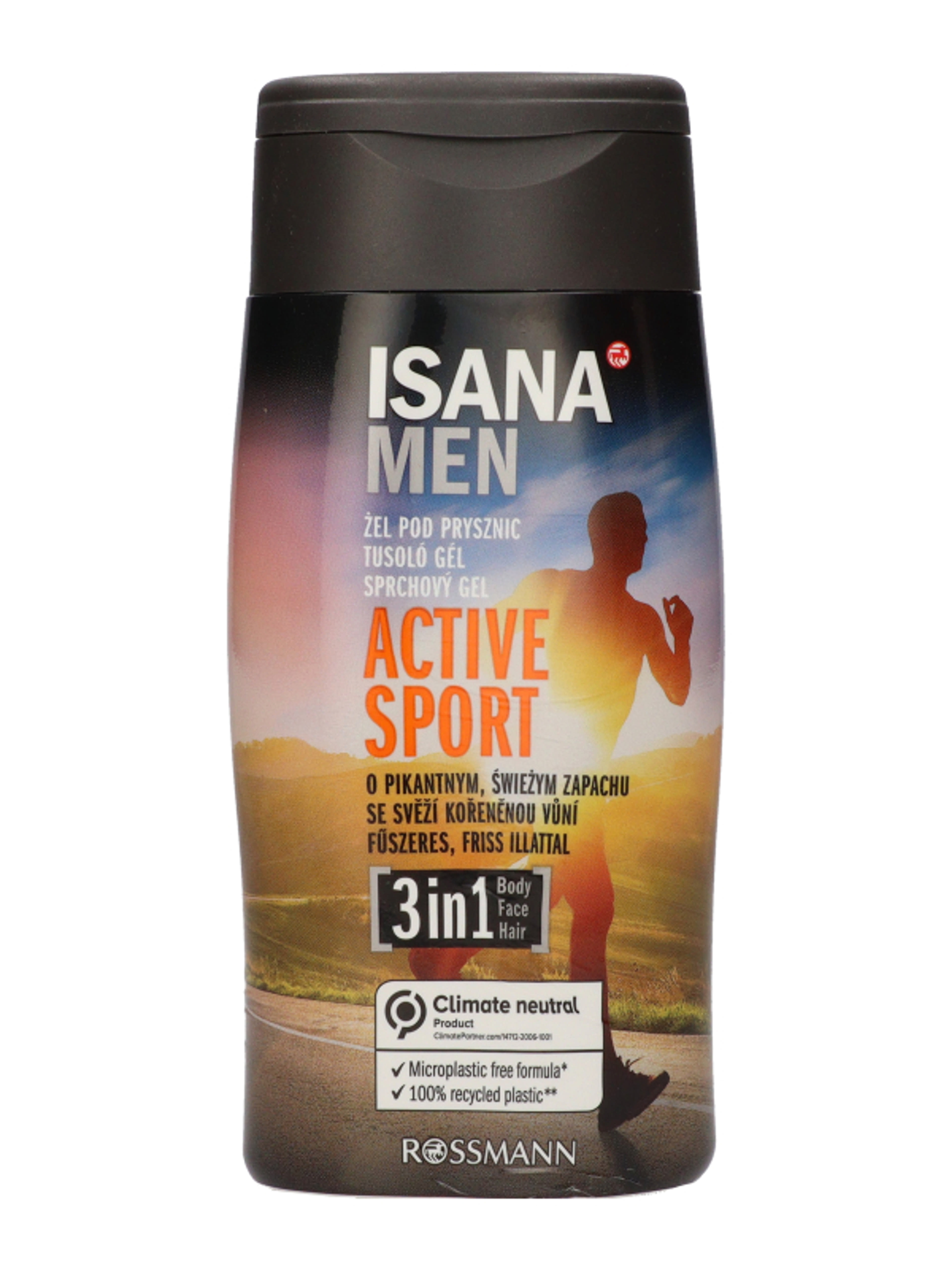 Isana Men 3in1 Active Sport tusfürdő - 300 ml