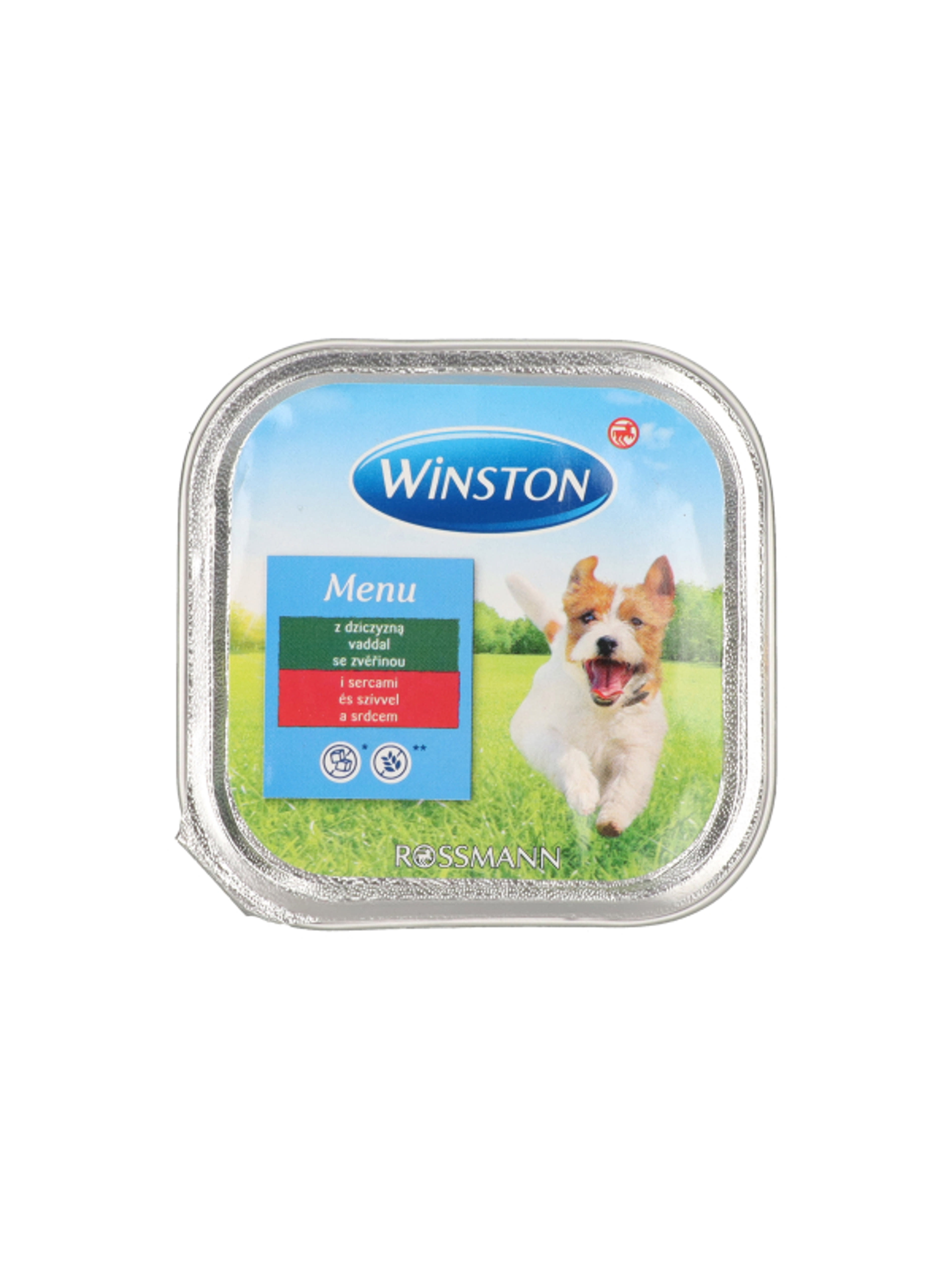 Winston Ínyenc Menü alutasak kutyáknak, vadhús és szív - 150 g-2