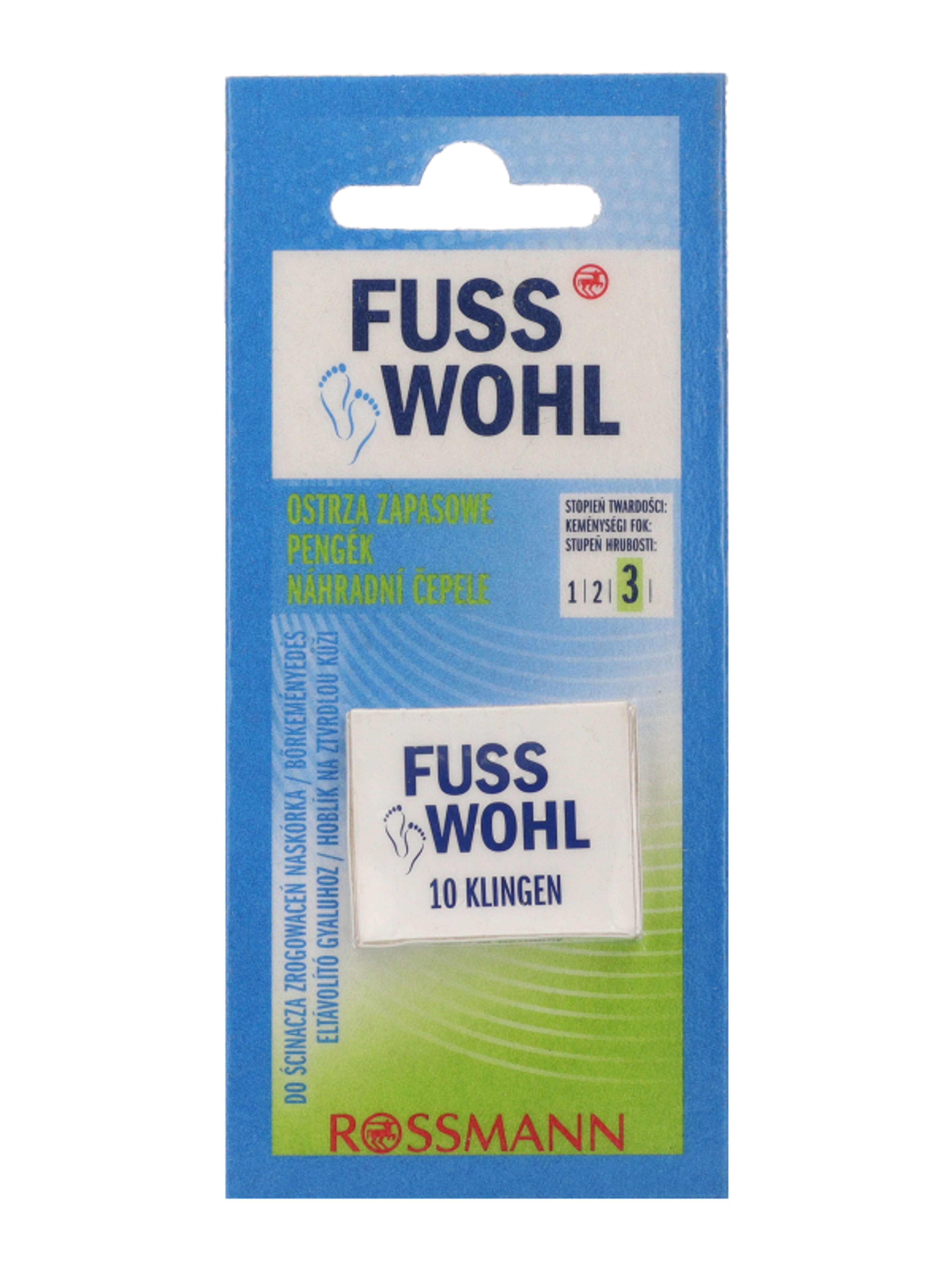 Fuss Wohl bőrgyalú pótpenge - 10 db-2