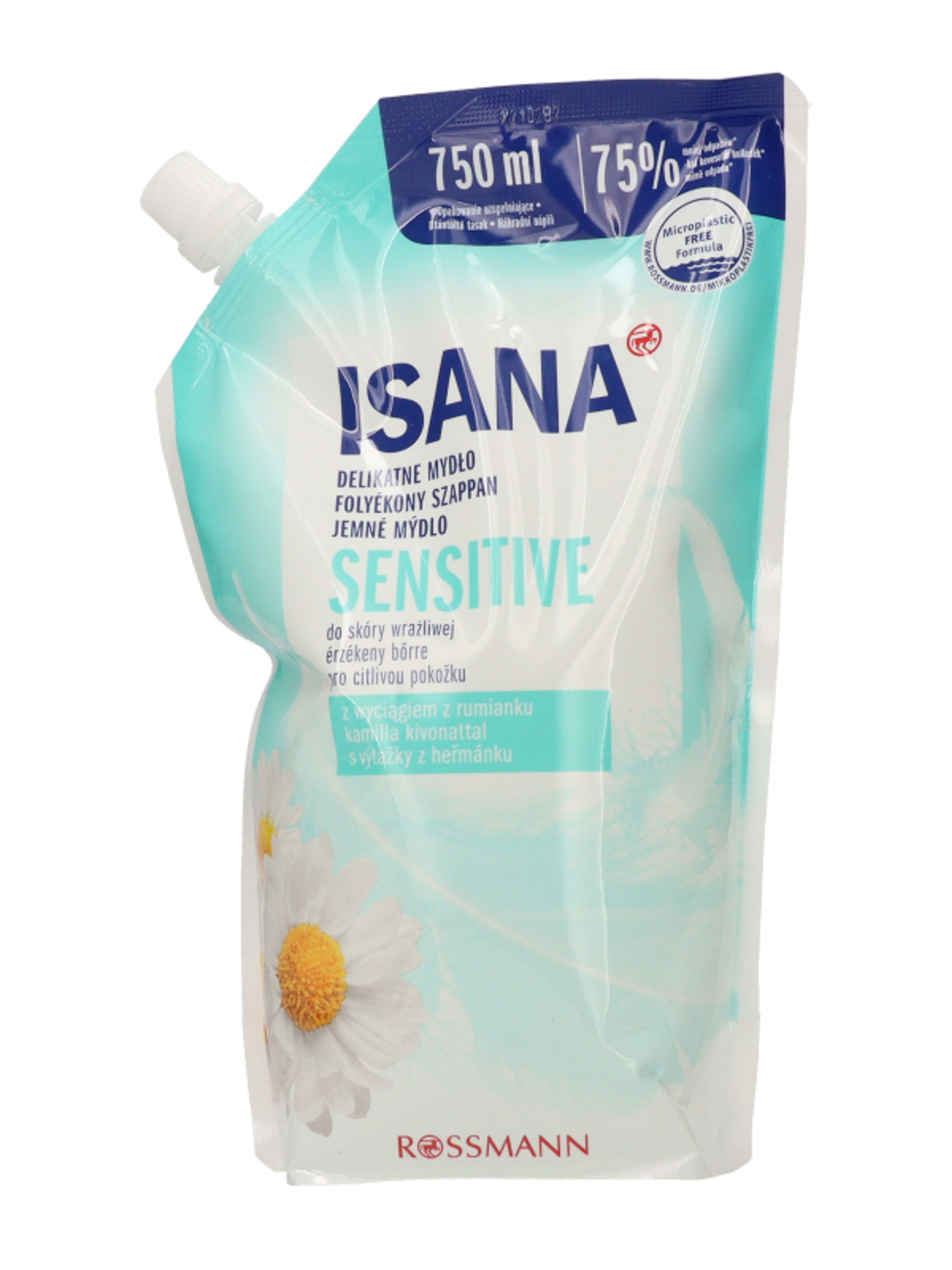 Isana folyékony szappan utántöltő sensitive - 750 ml
